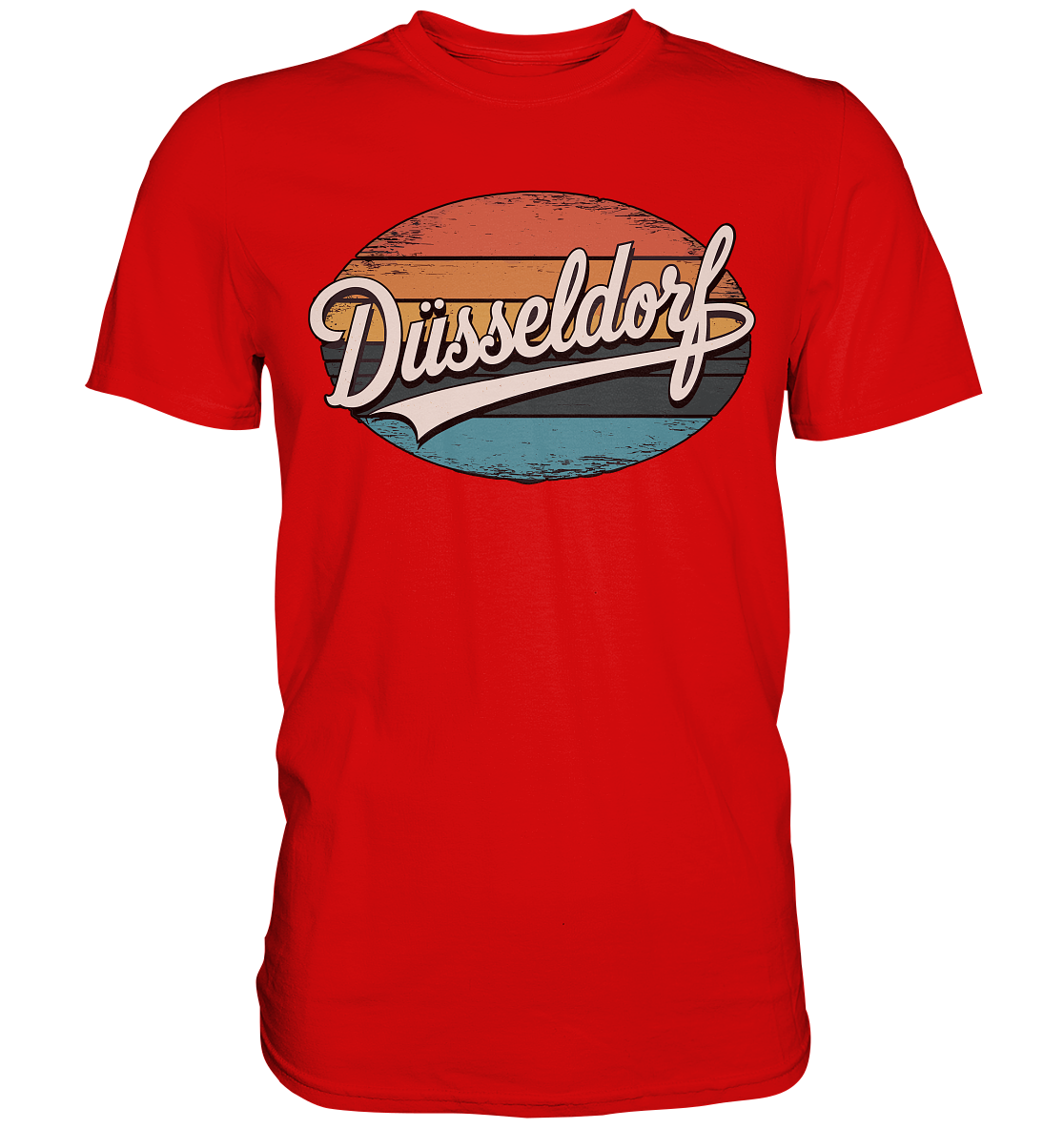 Düsseldorf Logo Retro – Stilvolle Nostalgie trifft modernen Look - Premium Shirt