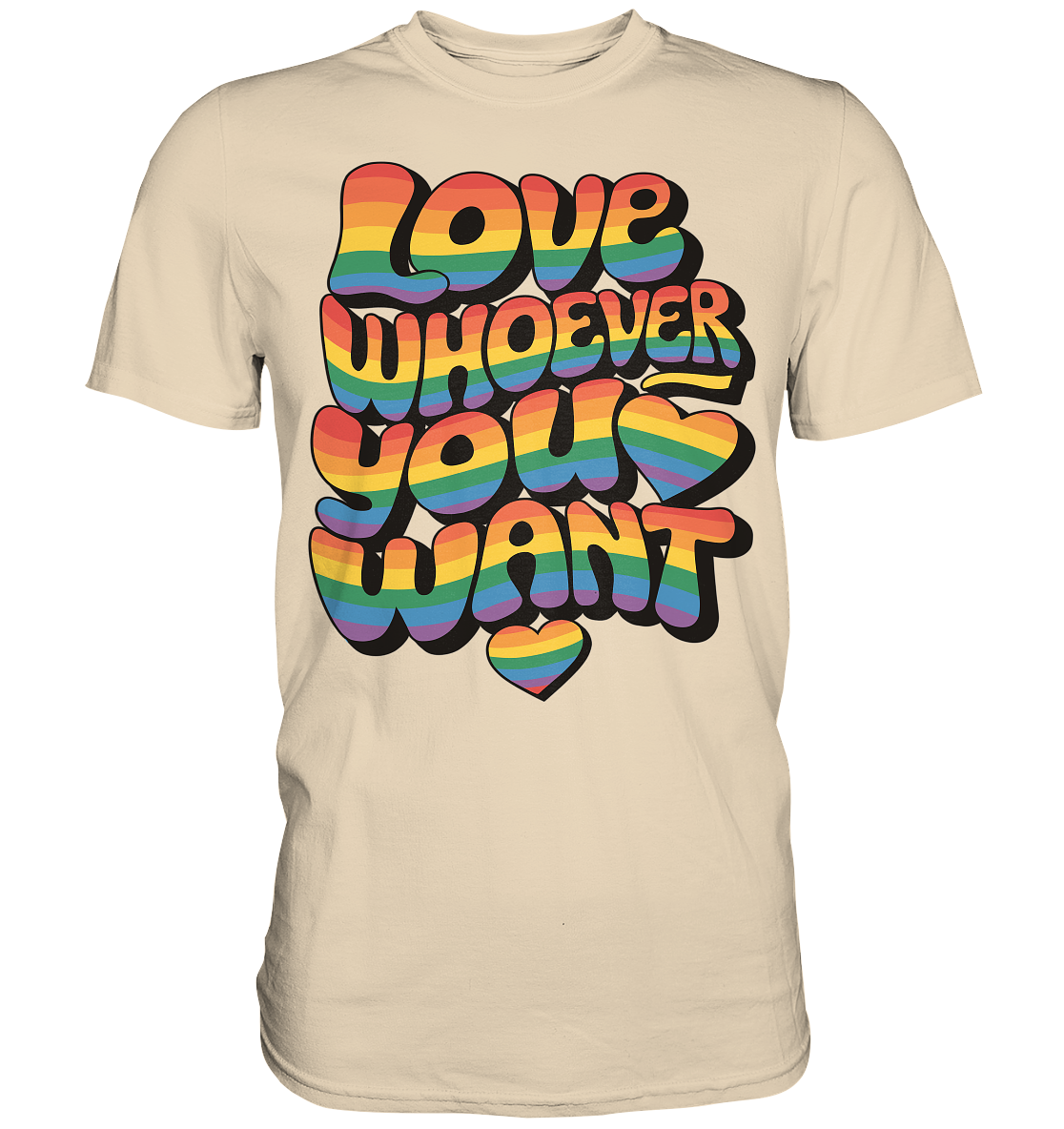 "Love whoever you want" – LGBTQ-Design - Premium Shirt