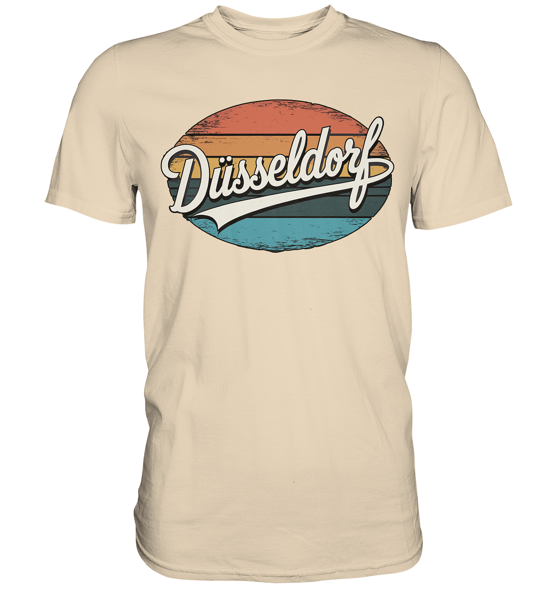 Düsseldorf Logo Retro – Stilvolle Nostalgie trifft modernen Look - Premium Shirt