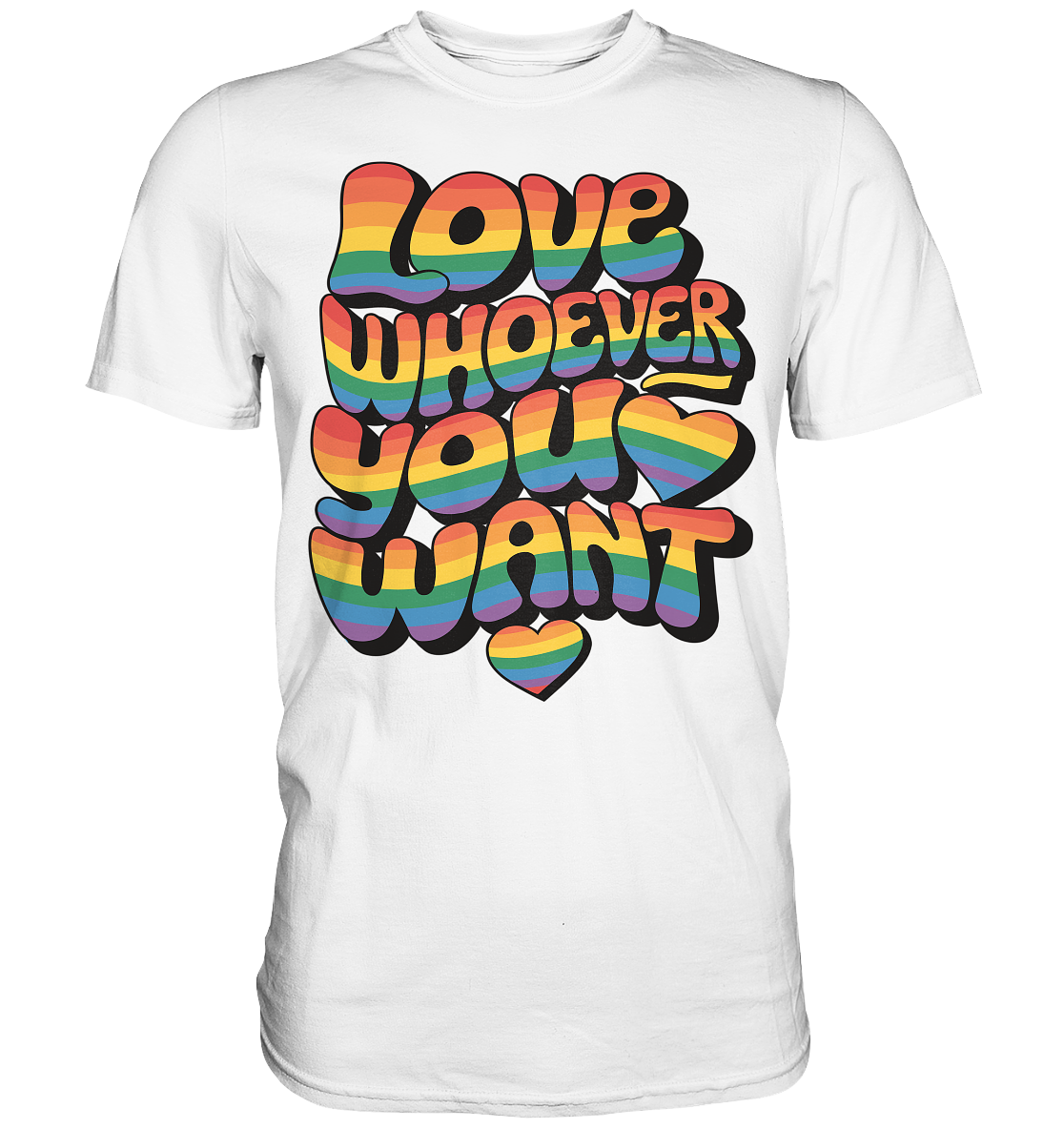 "Love whoever you want" – LGBTQ-Design - Premium Shirt