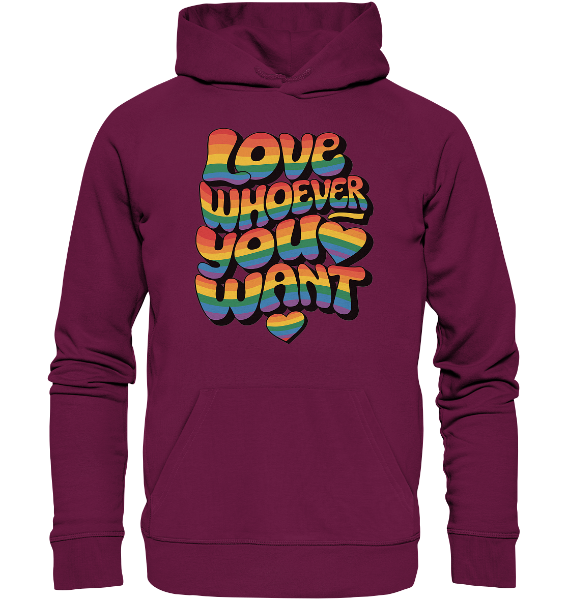 "Love whoever you want" – LGBTQ-Design - Premium Unisex Hoodie