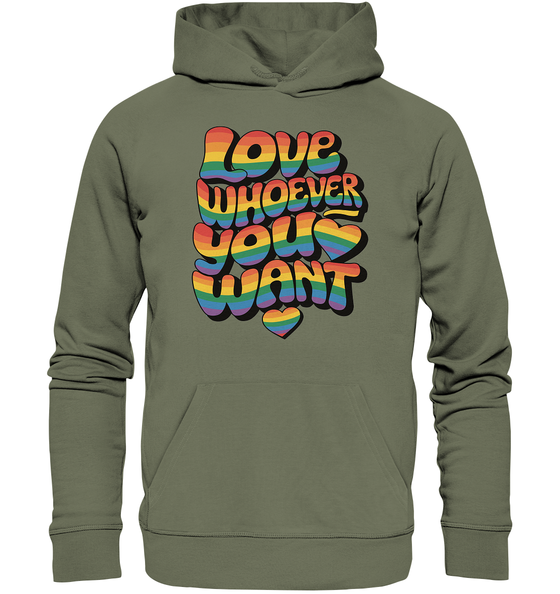 "Love whoever you want" – LGBTQ-Design - Premium Unisex Hoodie