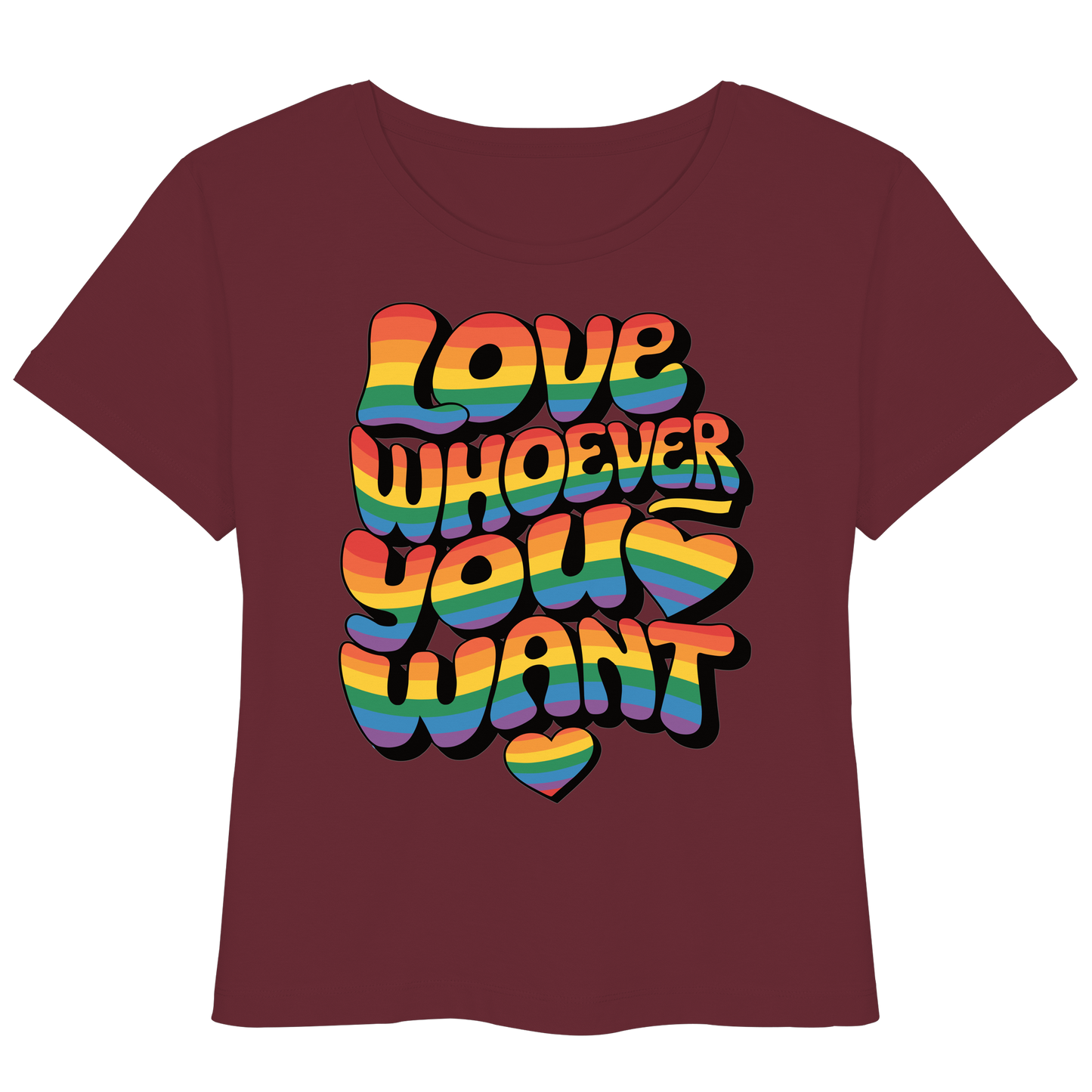 "Love whoever you want" – LGBTQ-Design - Womens Organic Lightweight T-Shirt
