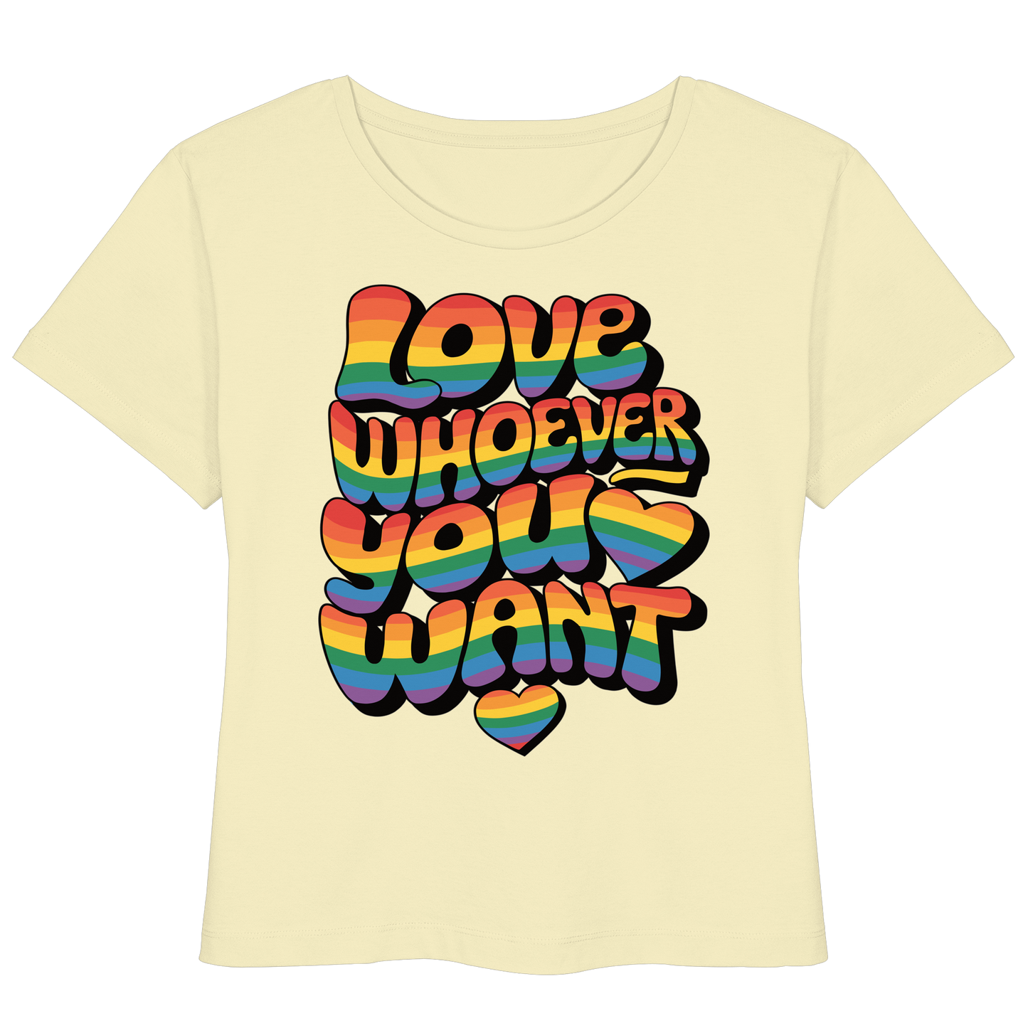 "Love whoever you want" – LGBTQ-Design - Womens Organic Lightweight T-Shirt