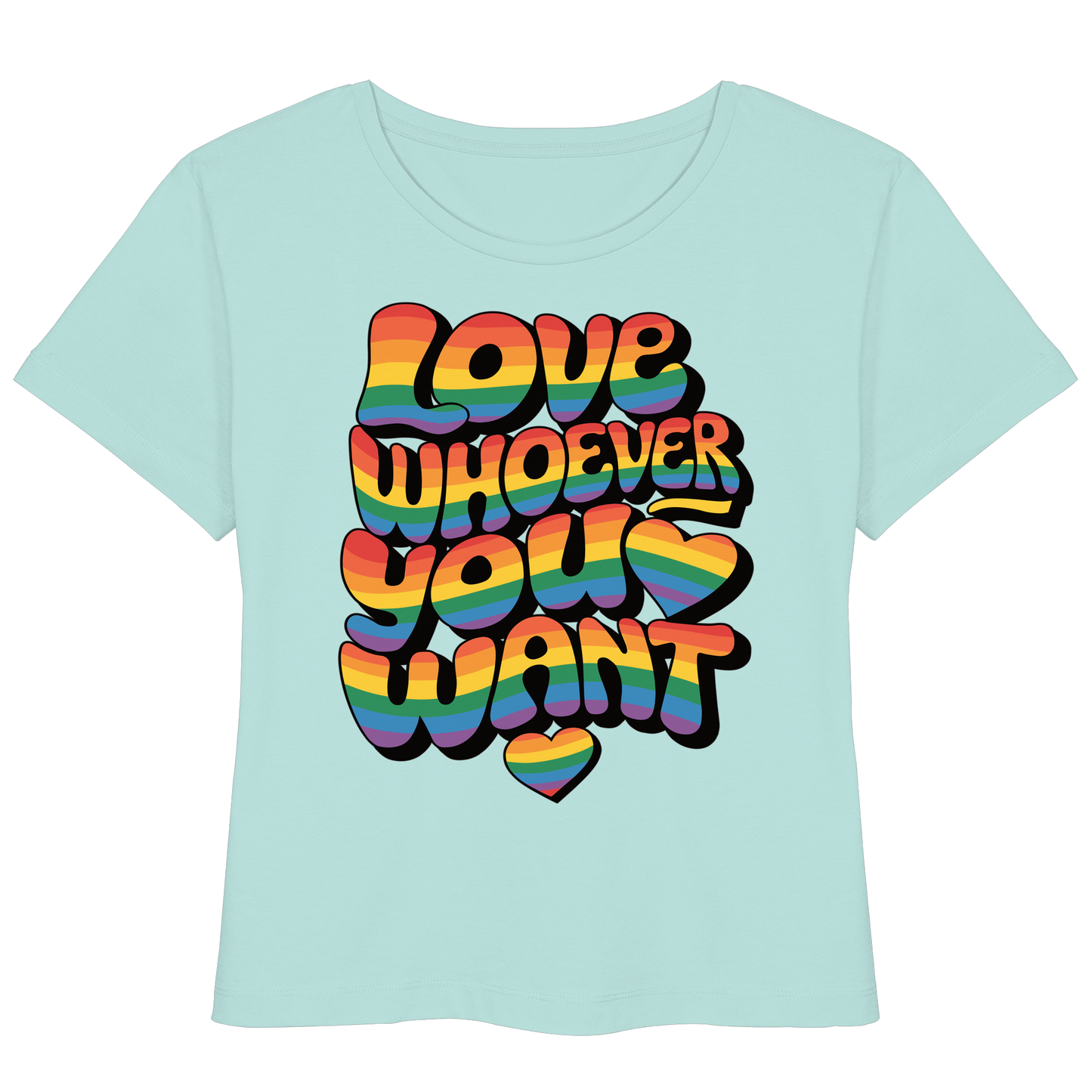 "Love whoever you want" – LGBTQ-Design - Womens Organic Lightweight T-Shirt