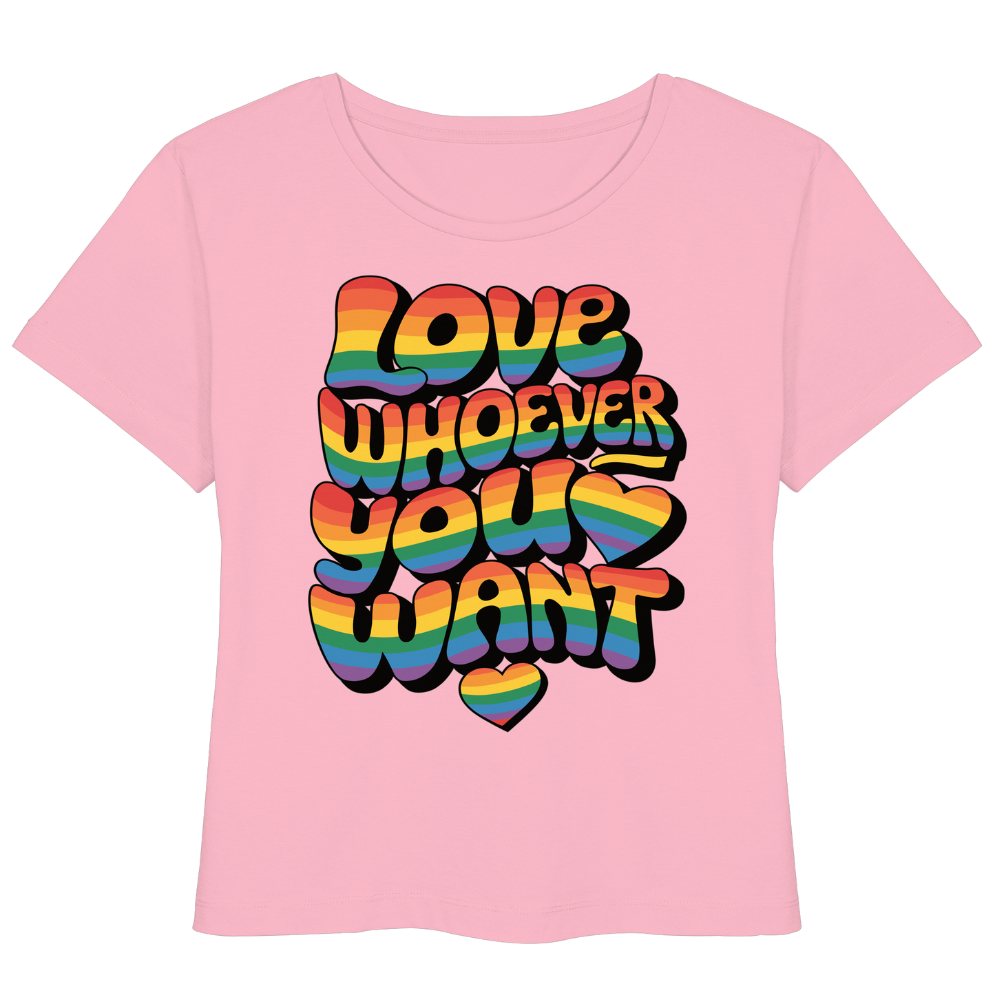 "Love whoever you want" – LGBTQ-Design - Womens Organic Lightweight T-Shirt