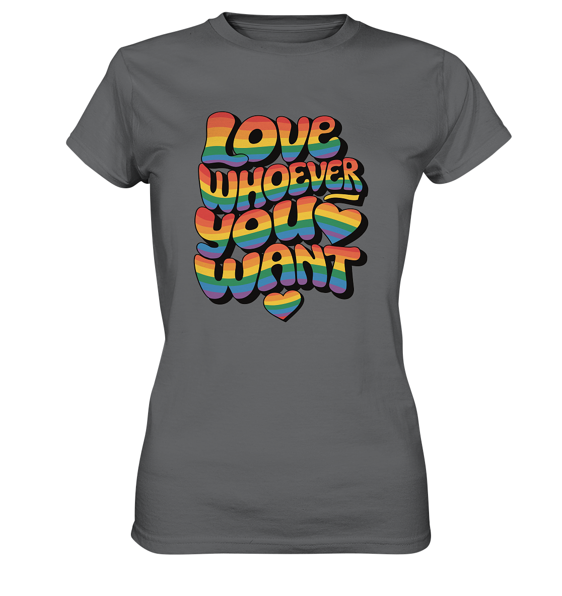 "Love whoever you want" – LGBTQ-Design - Womens Premium Classic T-Shirt