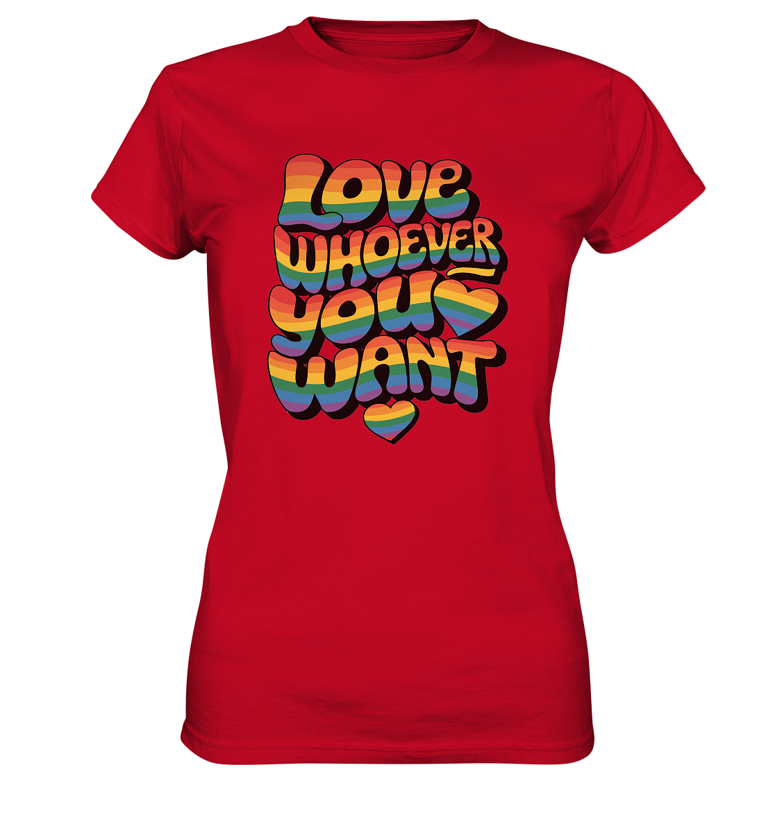 "Love whoever you want" – LGBTQ-Design - Womens Premium Classic T-Shirt