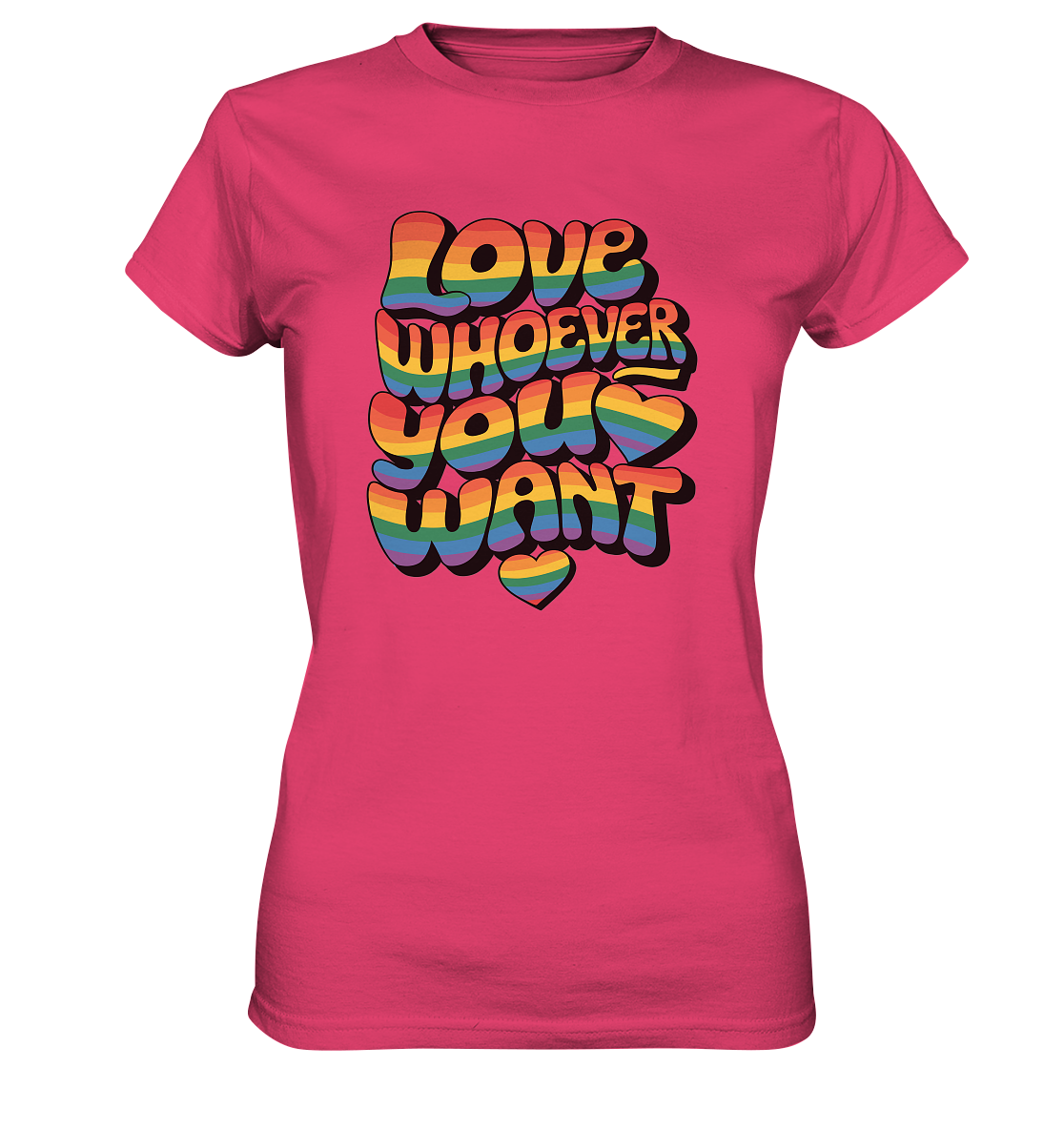 "Love whoever you want" – LGBTQ-Design - Womens Premium Classic T-Shirt