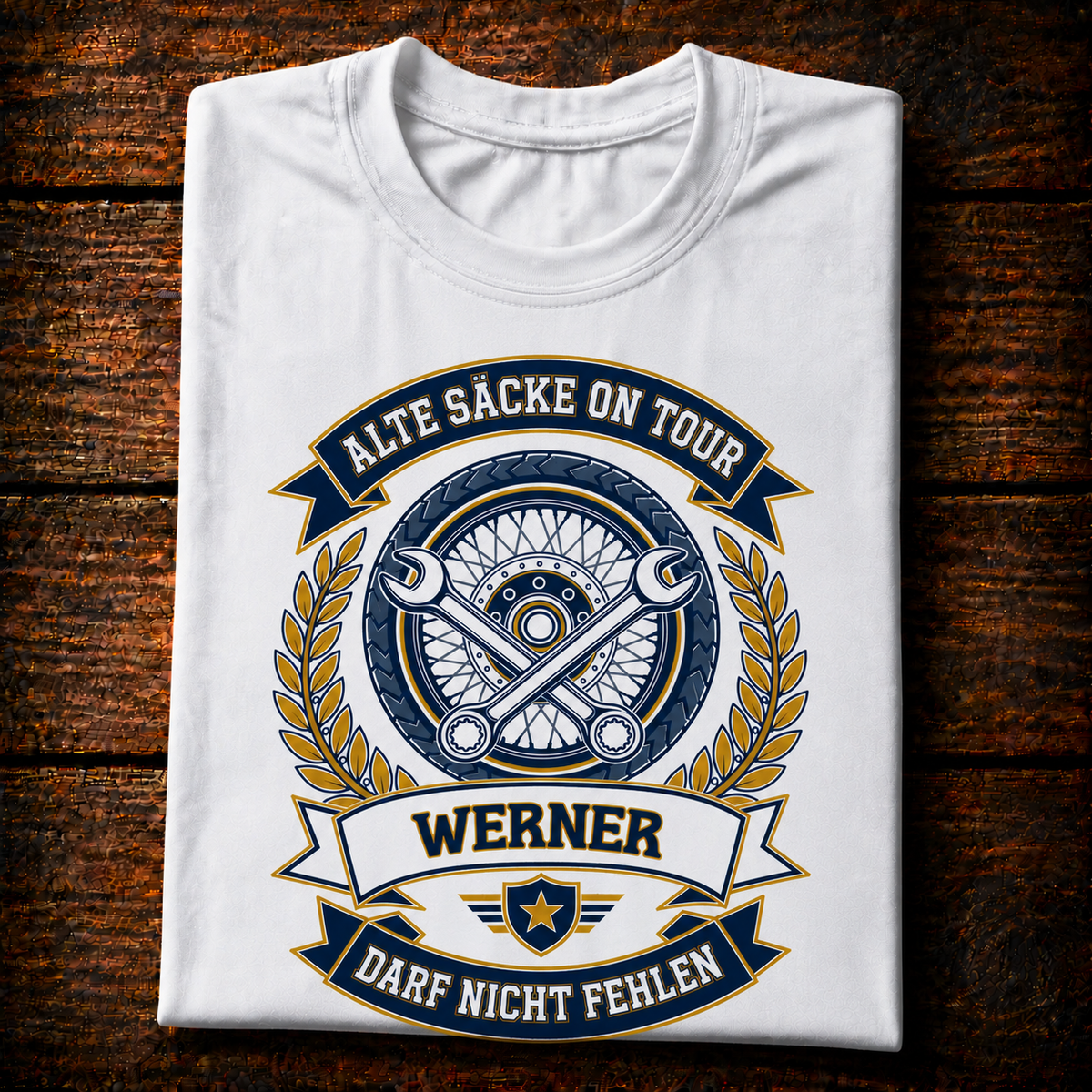 Alte Säcke on Tour – Motorrad Premium Shirt mit deinem Namen