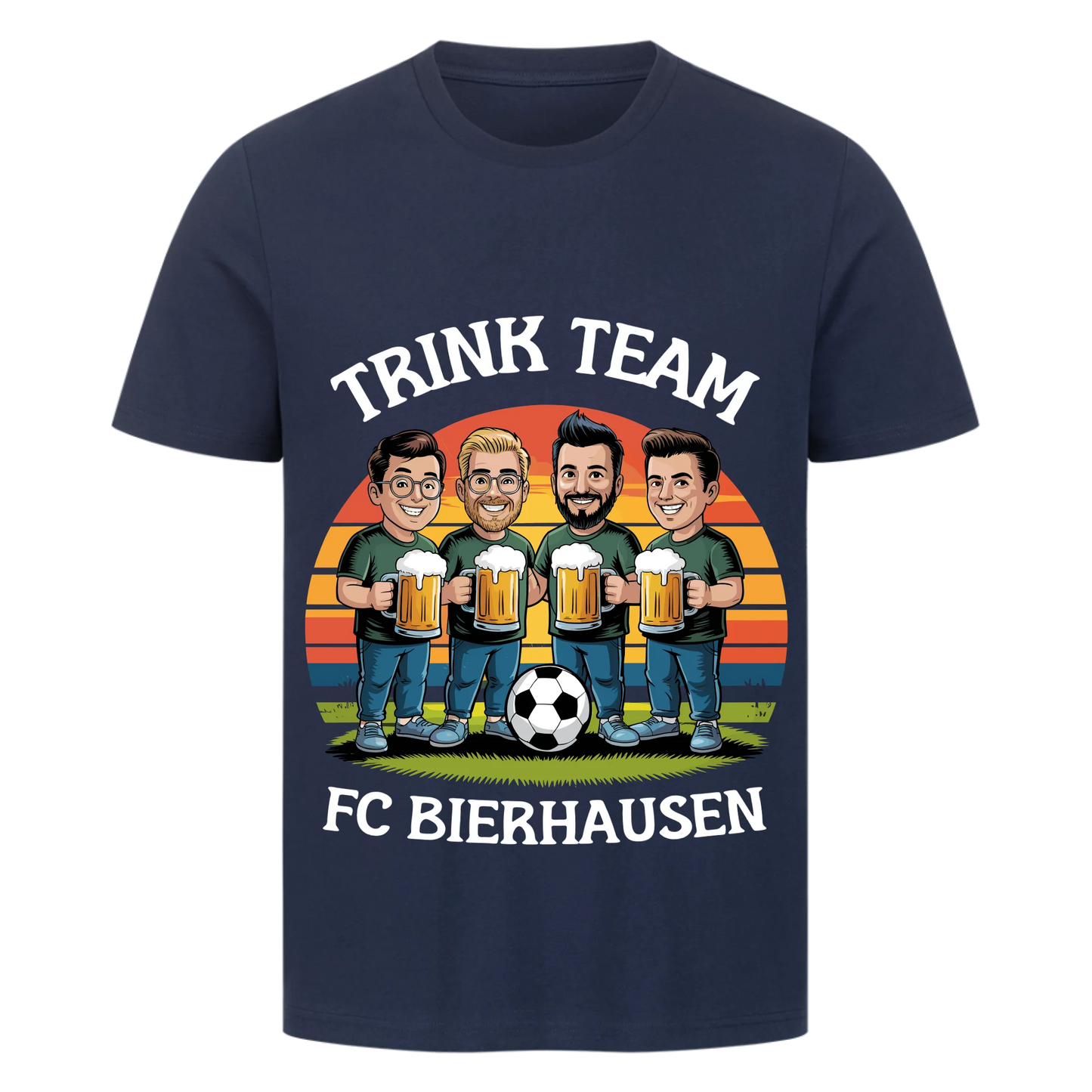 ⚽🍺 Trink Team FC Bierhausen – Personalisiert T032 Premium T-Shirt