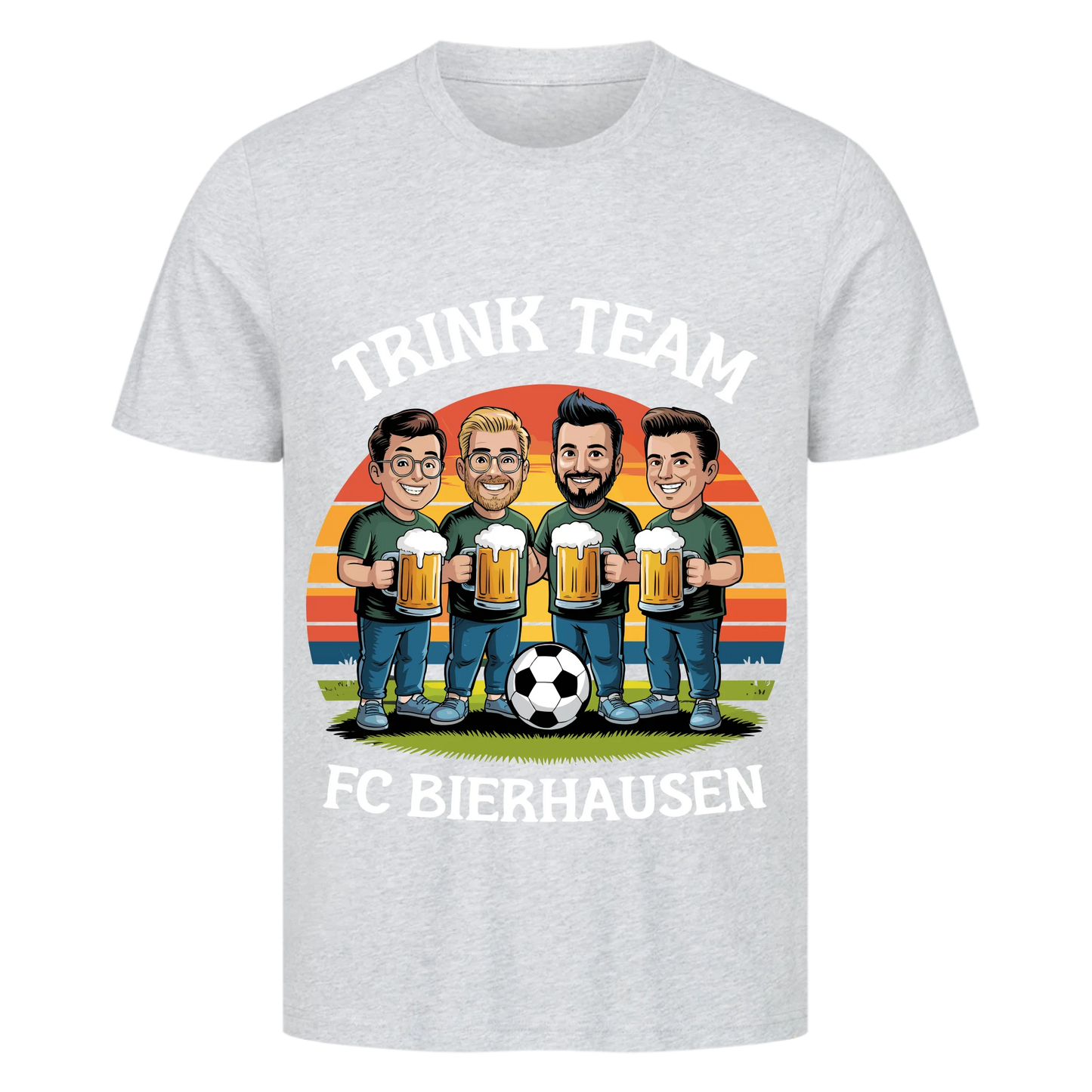 ⚽🍺 Trink Team FC Bierhausen – Personalisiert T032 Premium T-Shirt