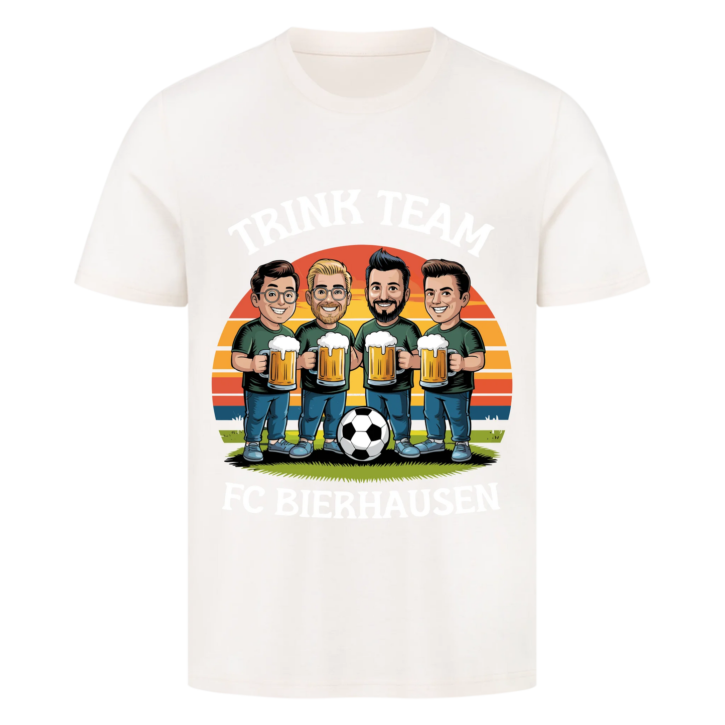 ⚽🍺 Trink Team FC Bierhausen – Personalisiert T032 Premium T-Shirt