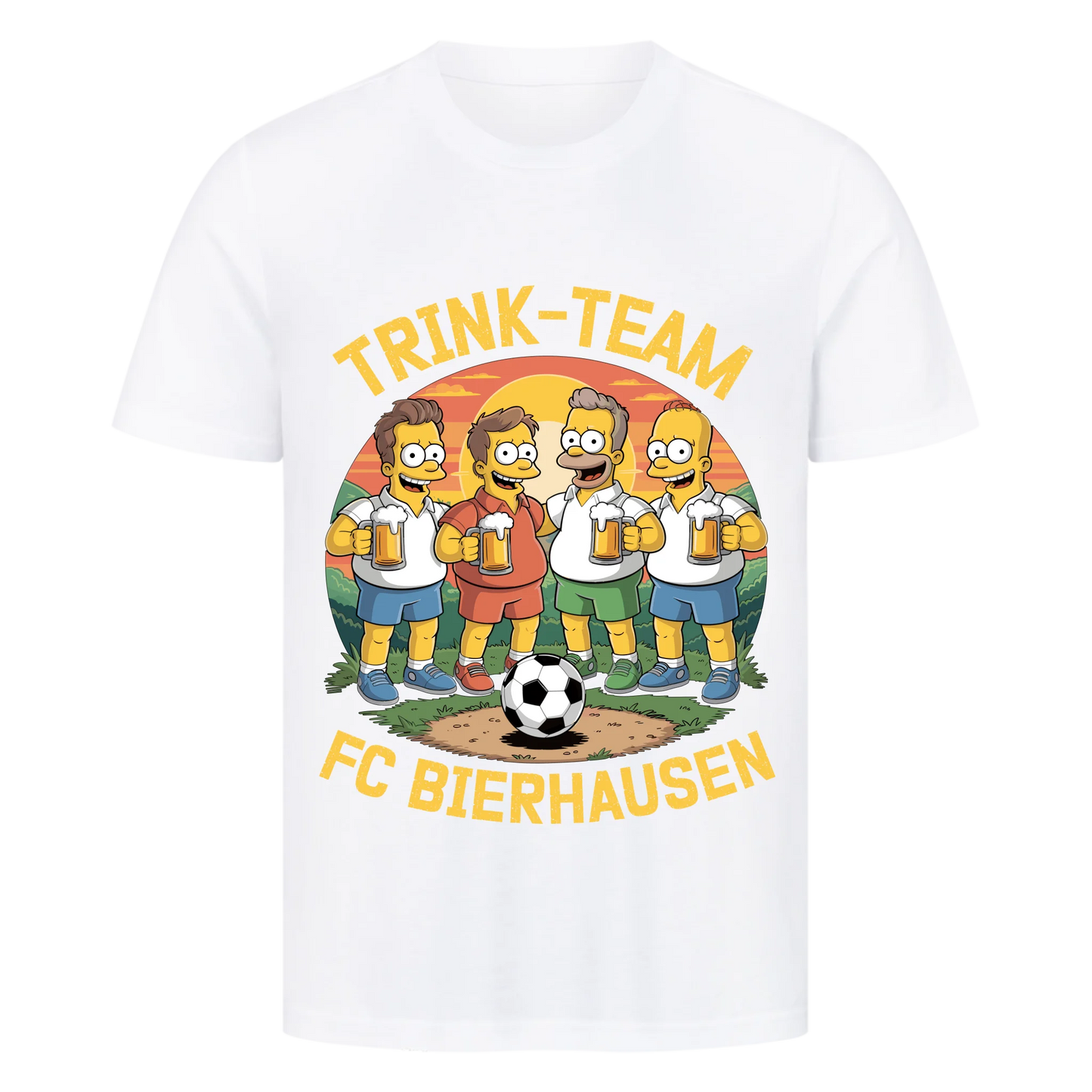 ⚽🍺 Trink Team FC Bierhausen Personalisiert T039 Premium T-Shirt