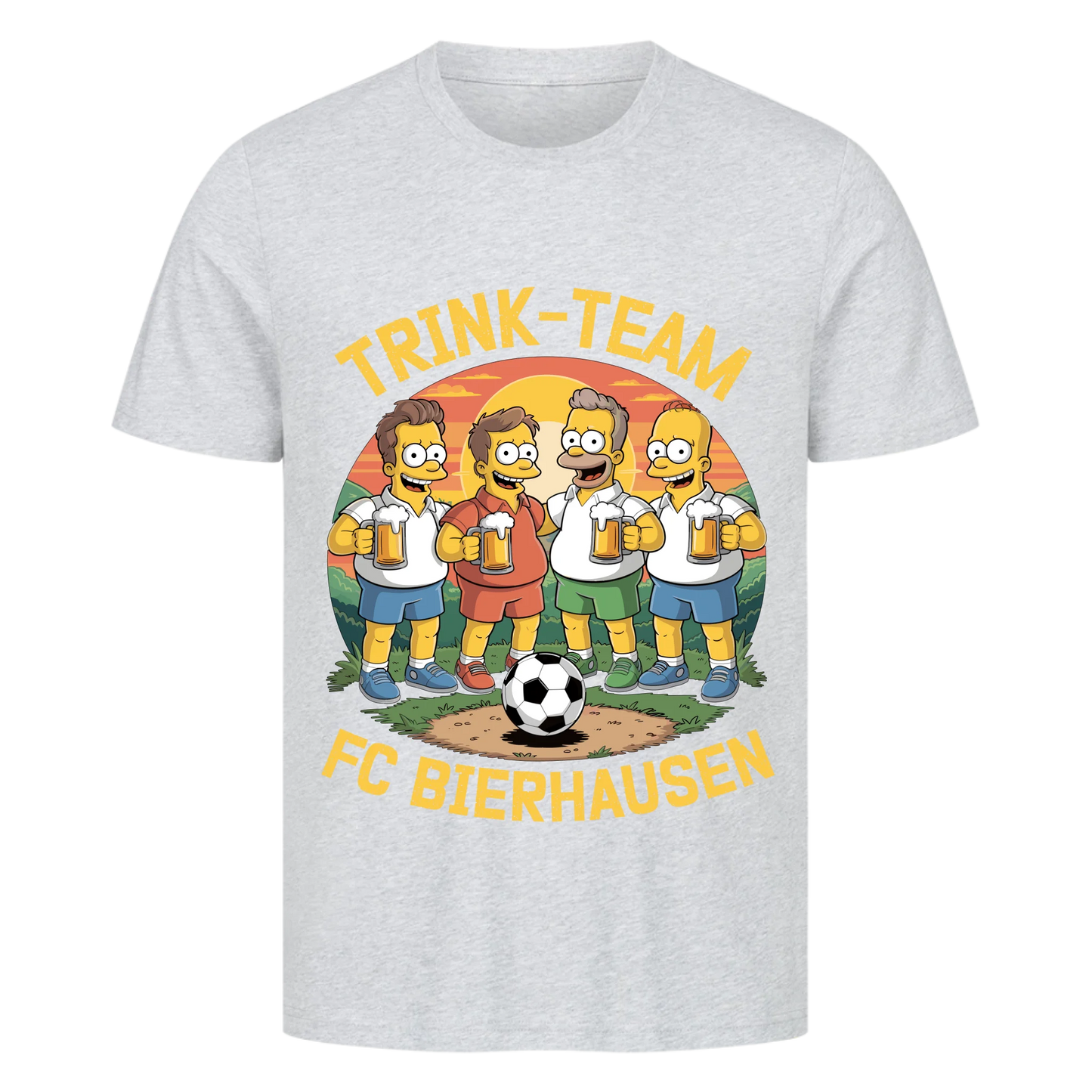 ⚽🍺 Trink Team FC Bierhausen Personalisiert T039 Premium T-Shirt