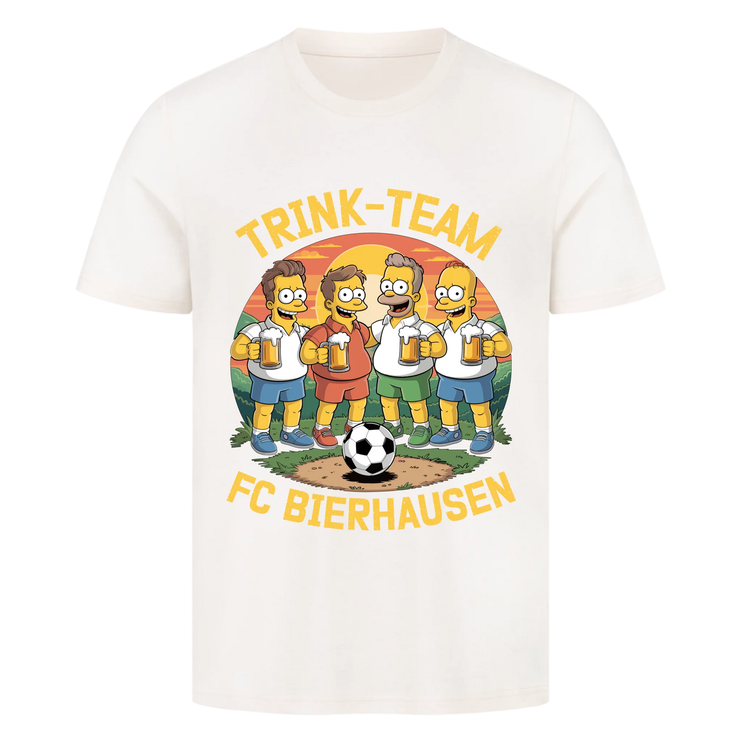 ⚽🍺 Trink Team FC Bierhausen Personalisiert T039 Premium T-Shirt