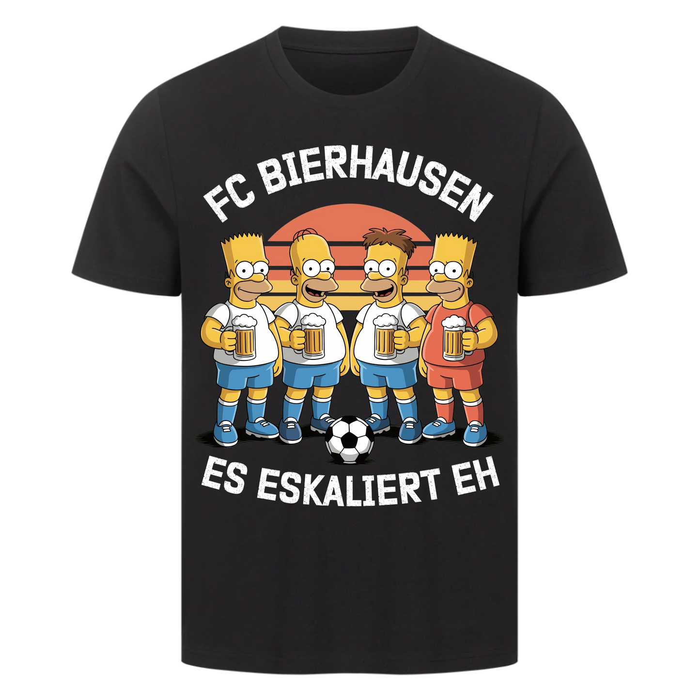 ⚽🍺 FC Bierhausen Es eskaliert eh Personalisiert T044 Premium T-Shirt
