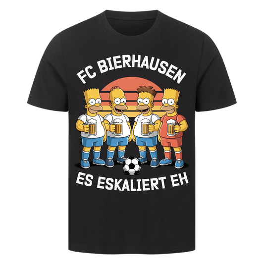 ⚽🍺 FC Bierhausen Es eskaliert eh Personalisiert T044 Premium T-Shirt