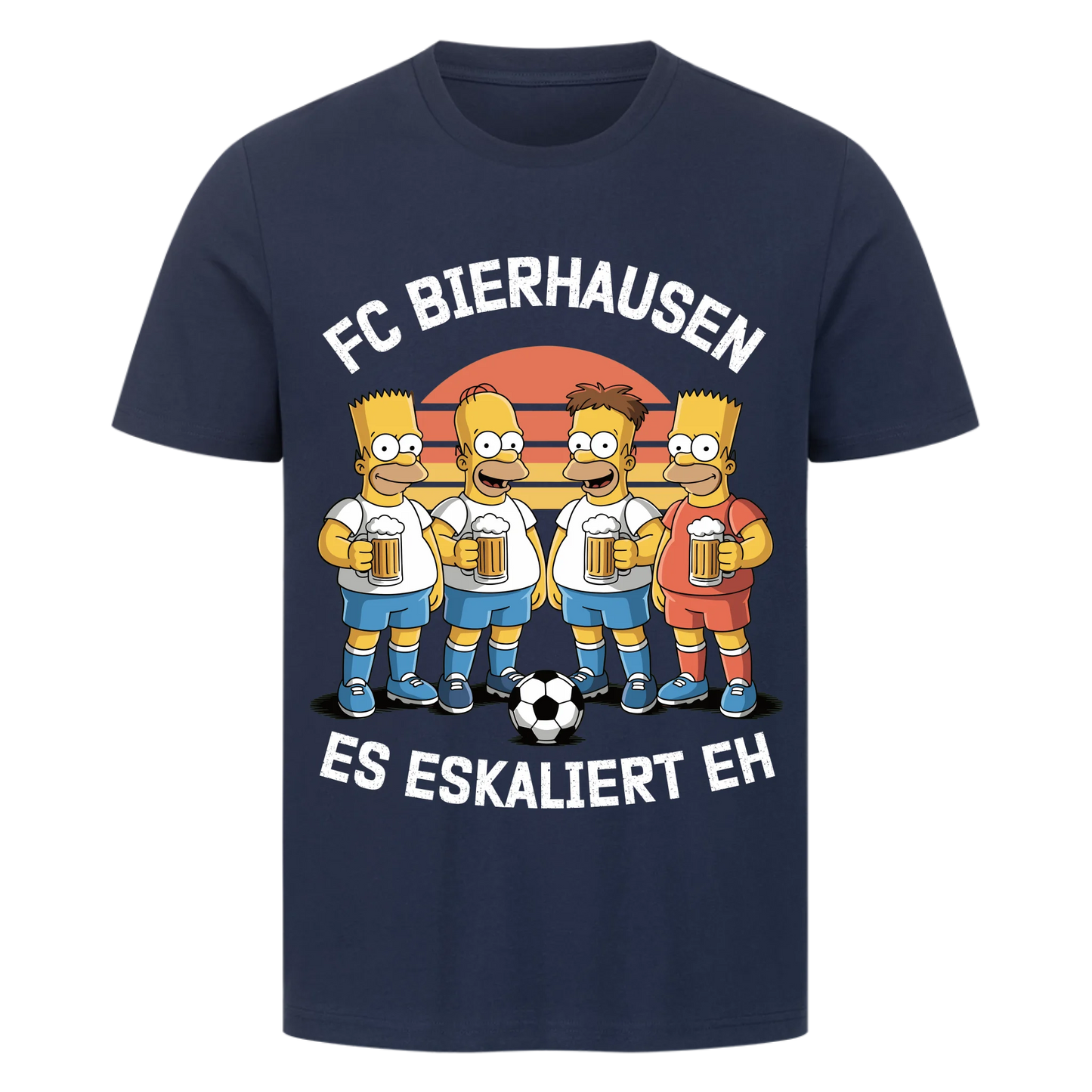 ⚽🍺 FC Bierhausen Es eskaliert eh Personalisiert T044 Premium T-Shirt