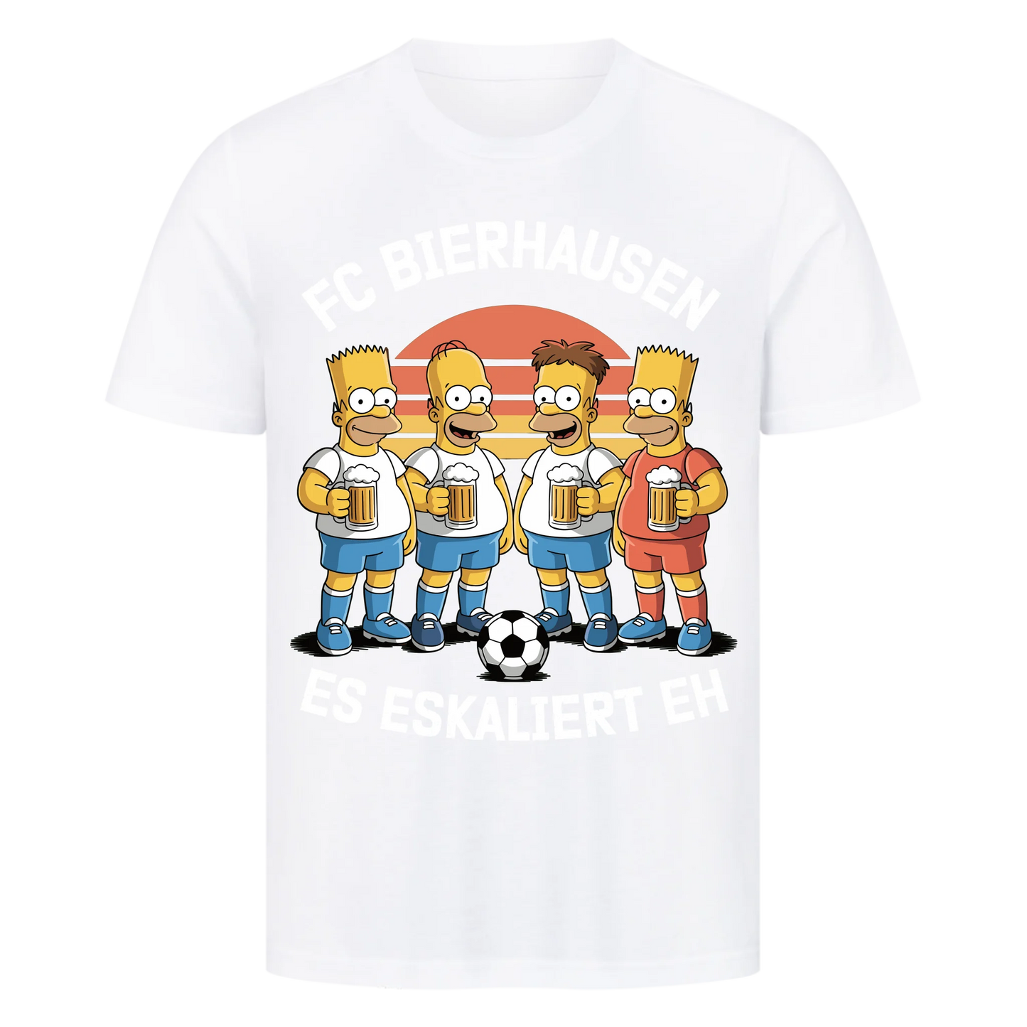 ⚽🍺 FC Bierhausen Es eskaliert eh Personalisiert T044 Premium T-Shirt