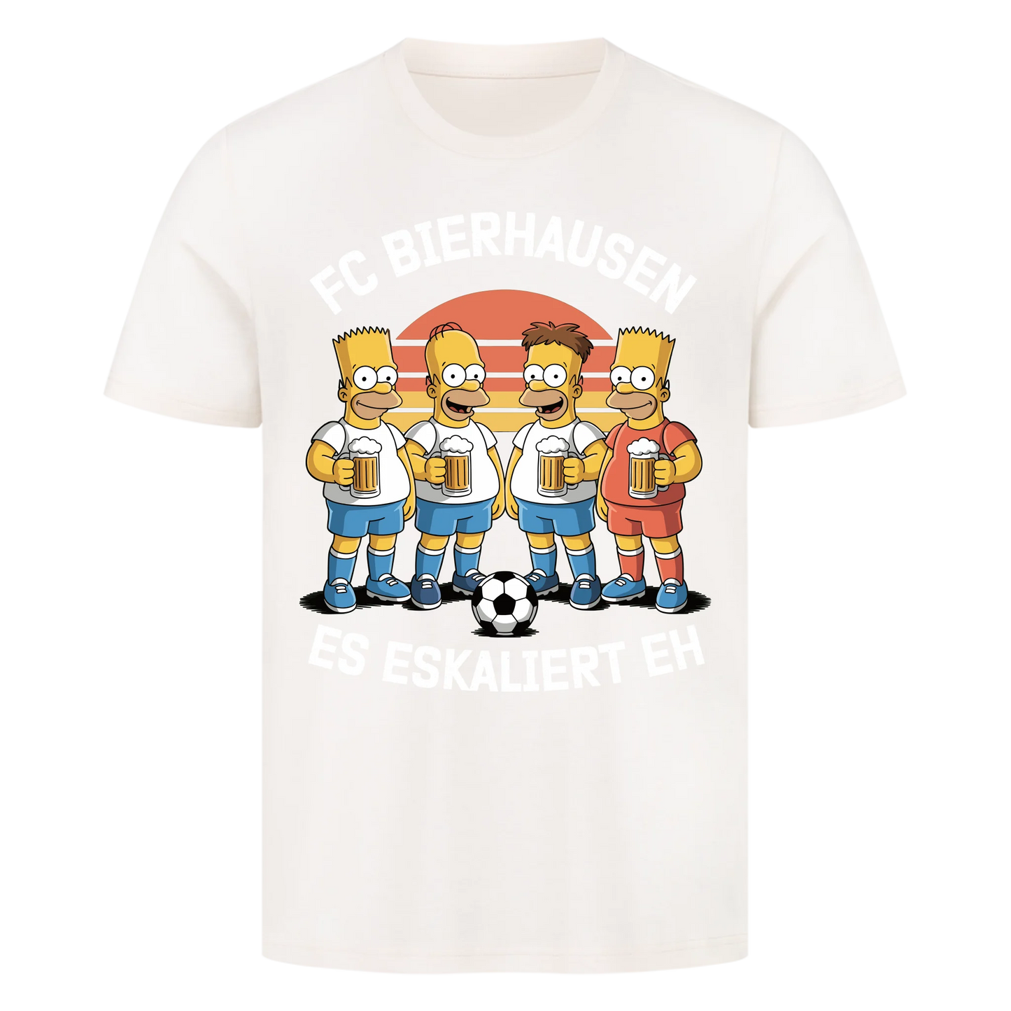 ⚽🍺 FC Bierhausen Es eskaliert eh Personalisiert T044 Premium T-Shirt