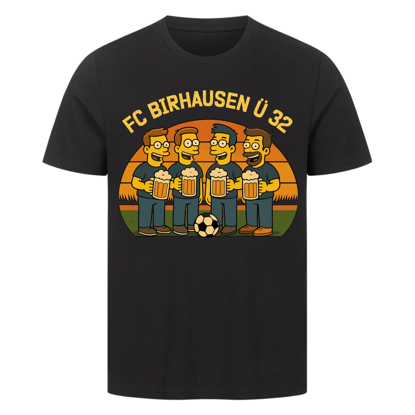⚽🍺 FC Bierhausen Es eskaliert eh – Personalisiertes Shirt für Mannschaften mit Durst T045 Premium T-Shirt