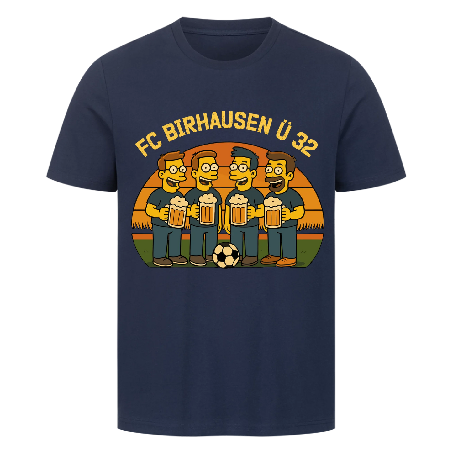 ⚽🍺 FC Bierhausen Es eskaliert eh – Personalisiertes Shirt für Mannschaften mit Durst T045 Premium T-Shirt