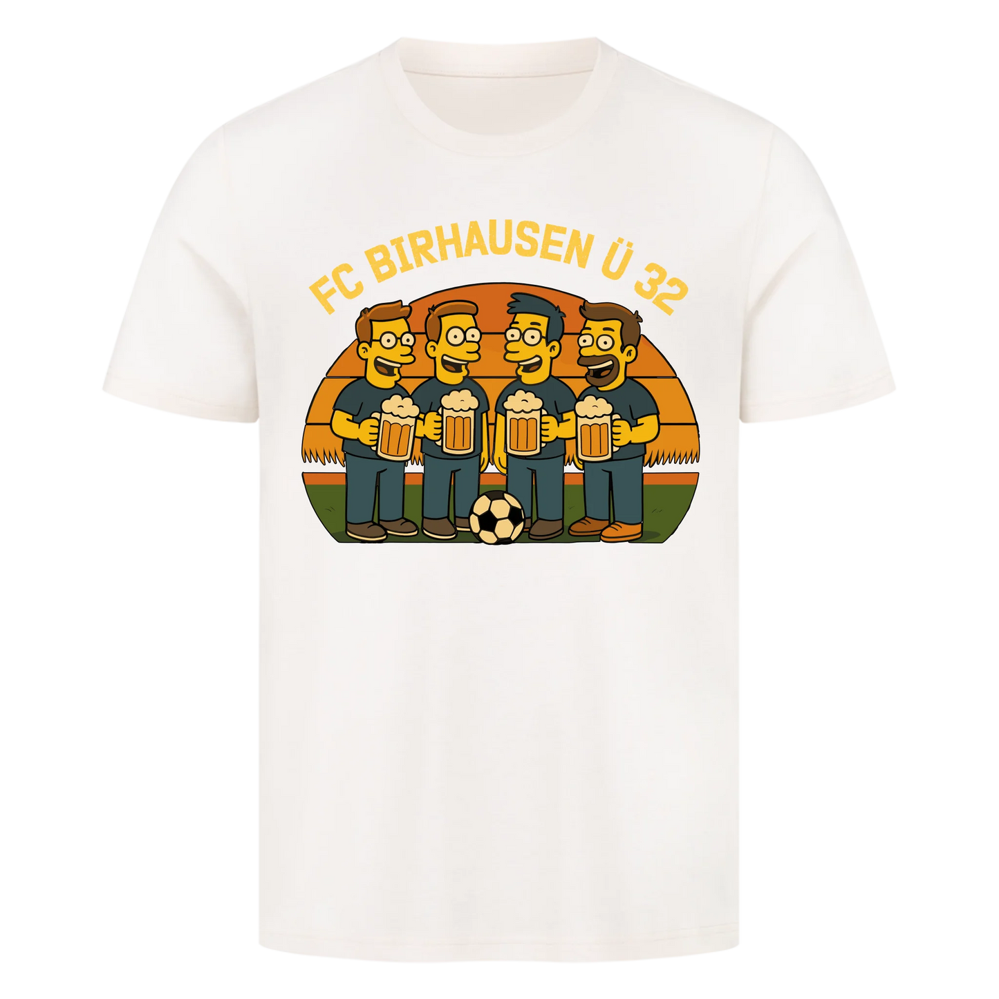 ⚽🍺 FC Bierhausen Es eskaliert eh – Personalisiertes Shirt für Mannschaften mit Durst T045 Premium T-Shirt