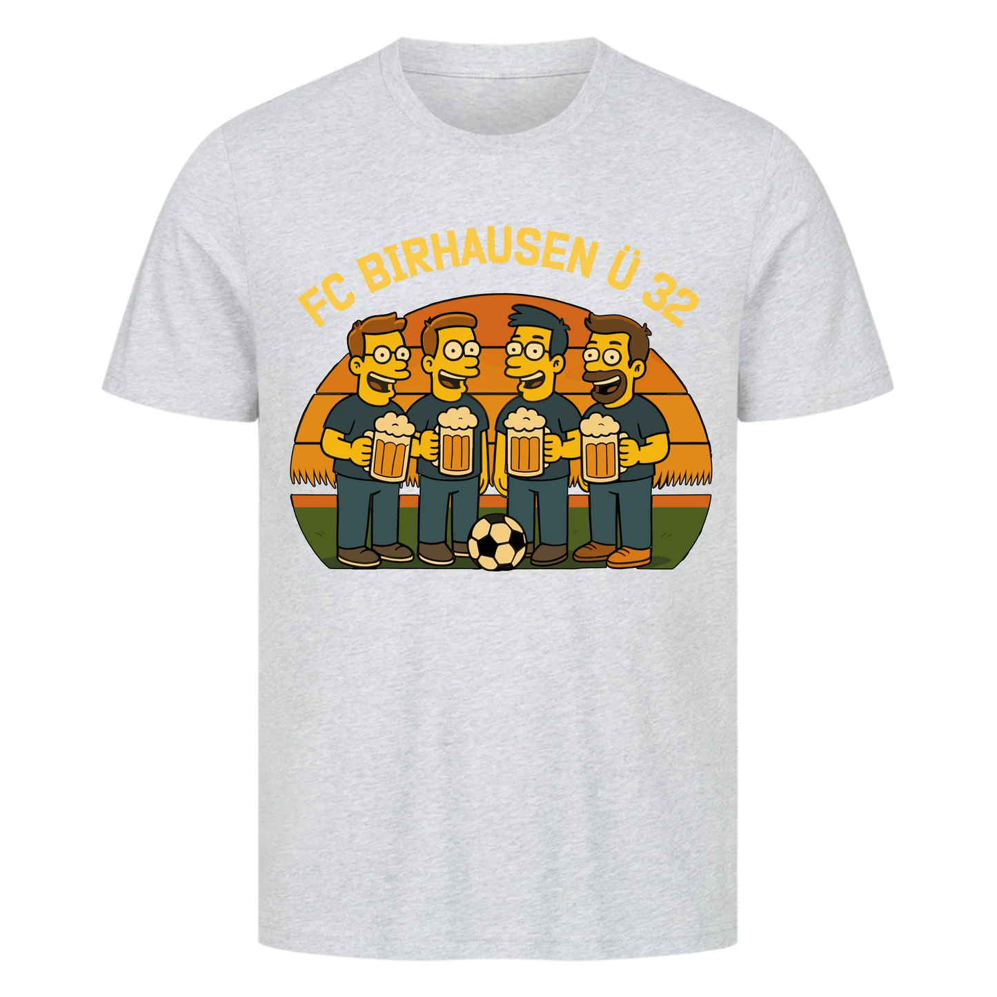 ⚽🍺 FC Bierhausen Es eskaliert eh – Personalisiertes Shirt für Mannschaften mit Durst T045 Premium T-Shirt