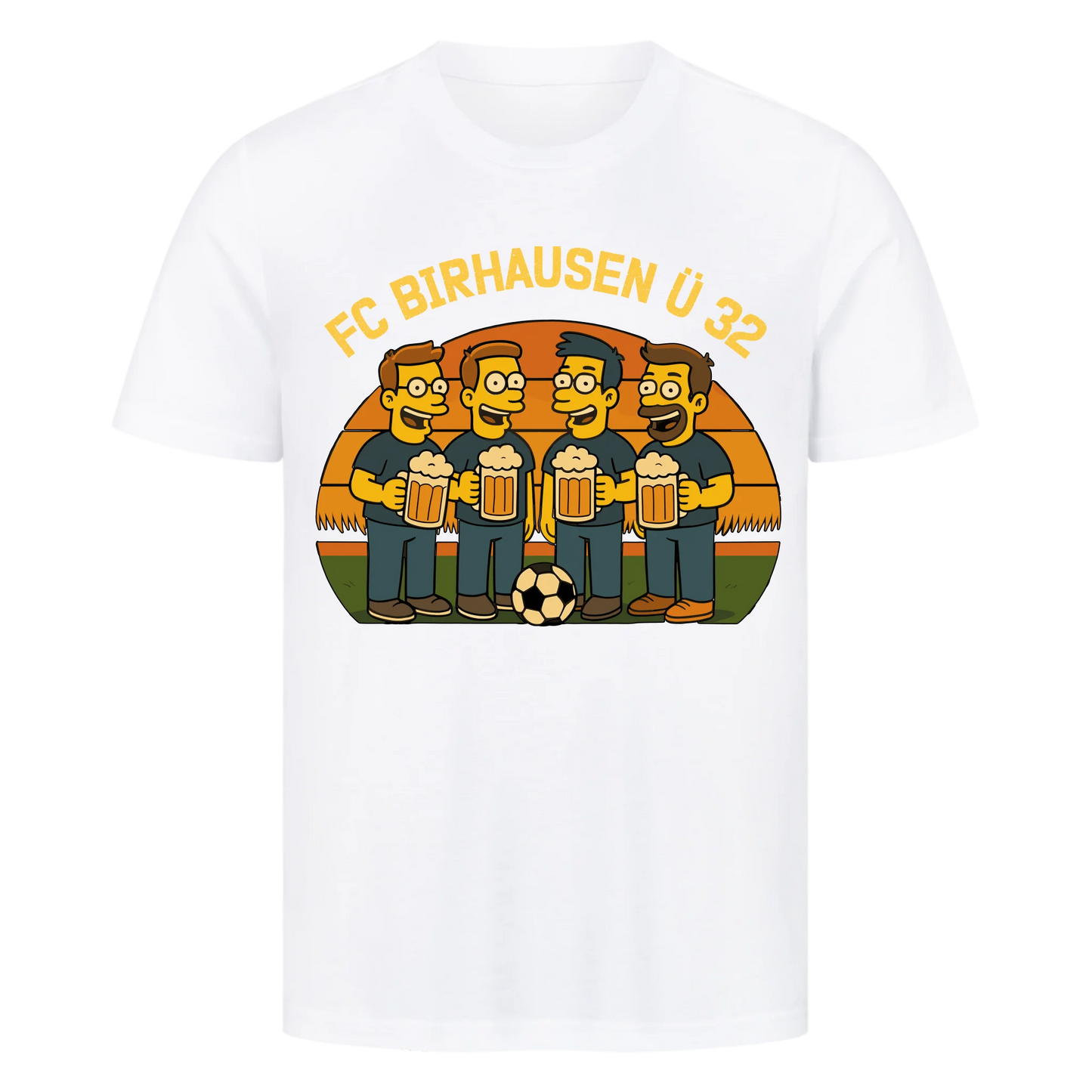 ⚽🍺 FC Bierhausen Es eskaliert eh – Personalisiertes Shirt für Mannschaften mit Durst T045 Premium T-Shirt