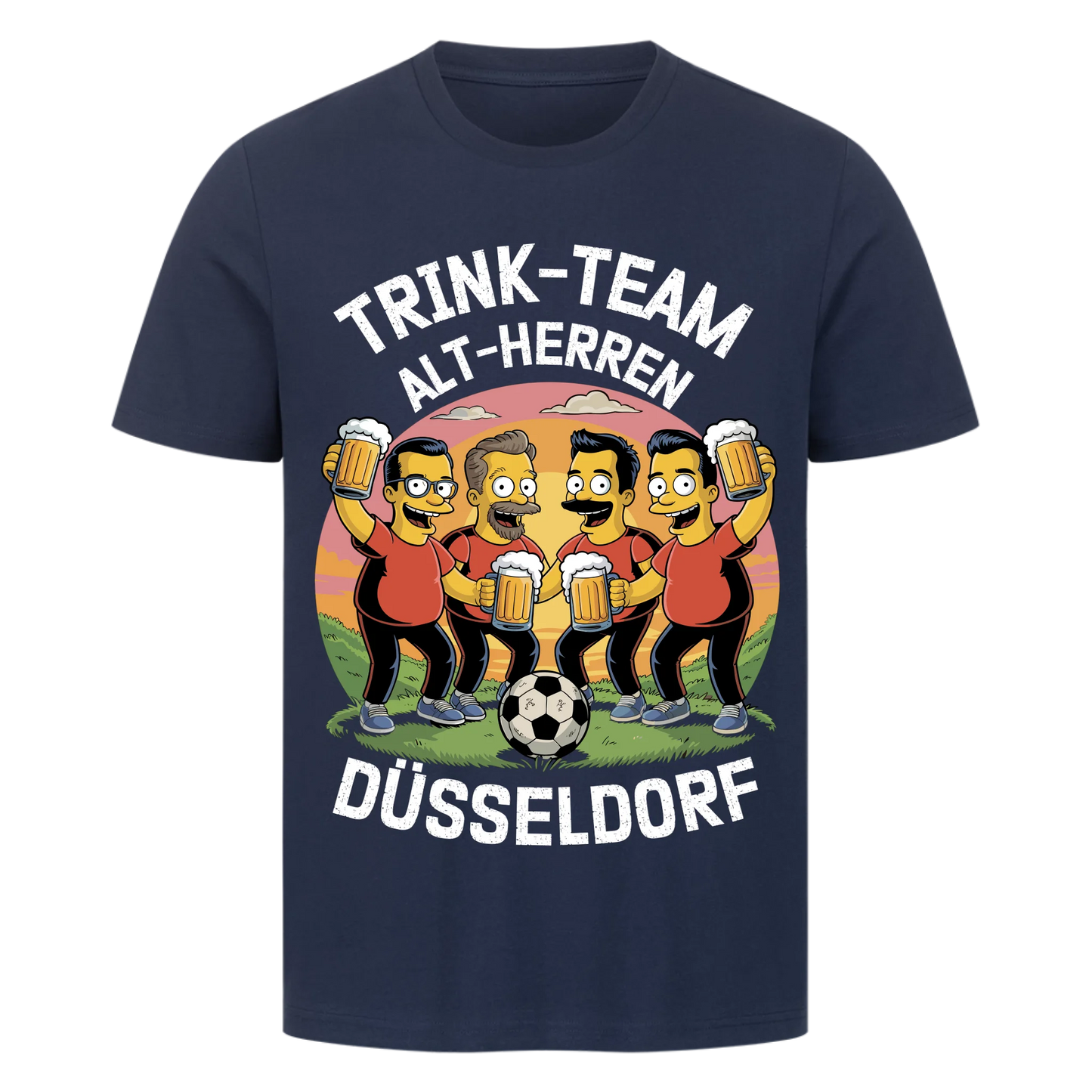 ⚽🍺 Trink-Team Alt-Herren Düsseldorf Personalisiert T043 Premium T-Shirt