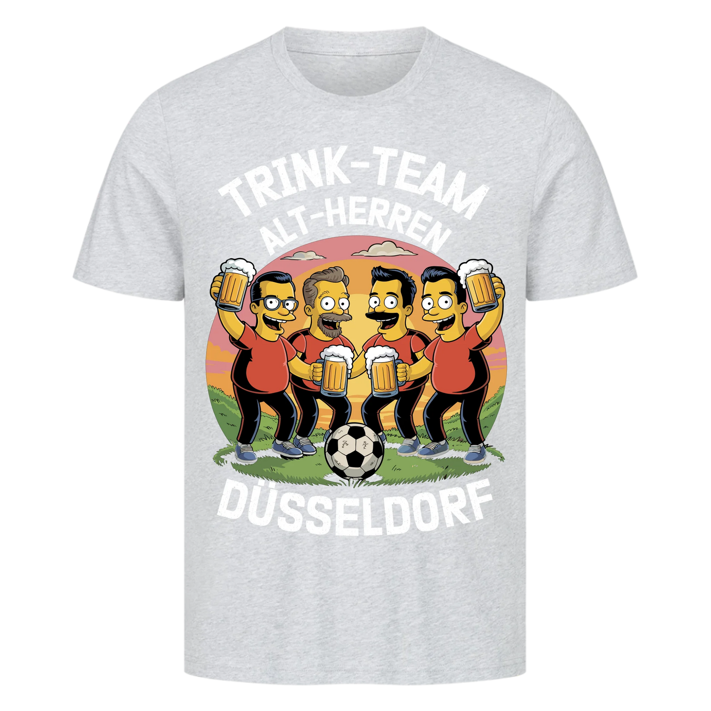 ⚽🍺 Trink-Team Alt-Herren Düsseldorf Personalisiert T043 Premium T-Shirt