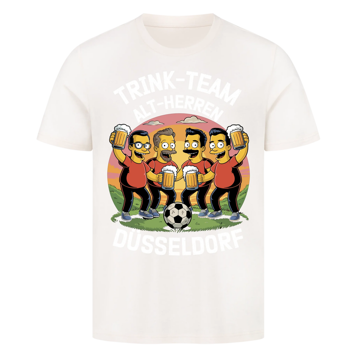 ⚽🍺 Trink-Team Alt-Herren Düsseldorf Personalisiert T043 Premium T-Shirt
