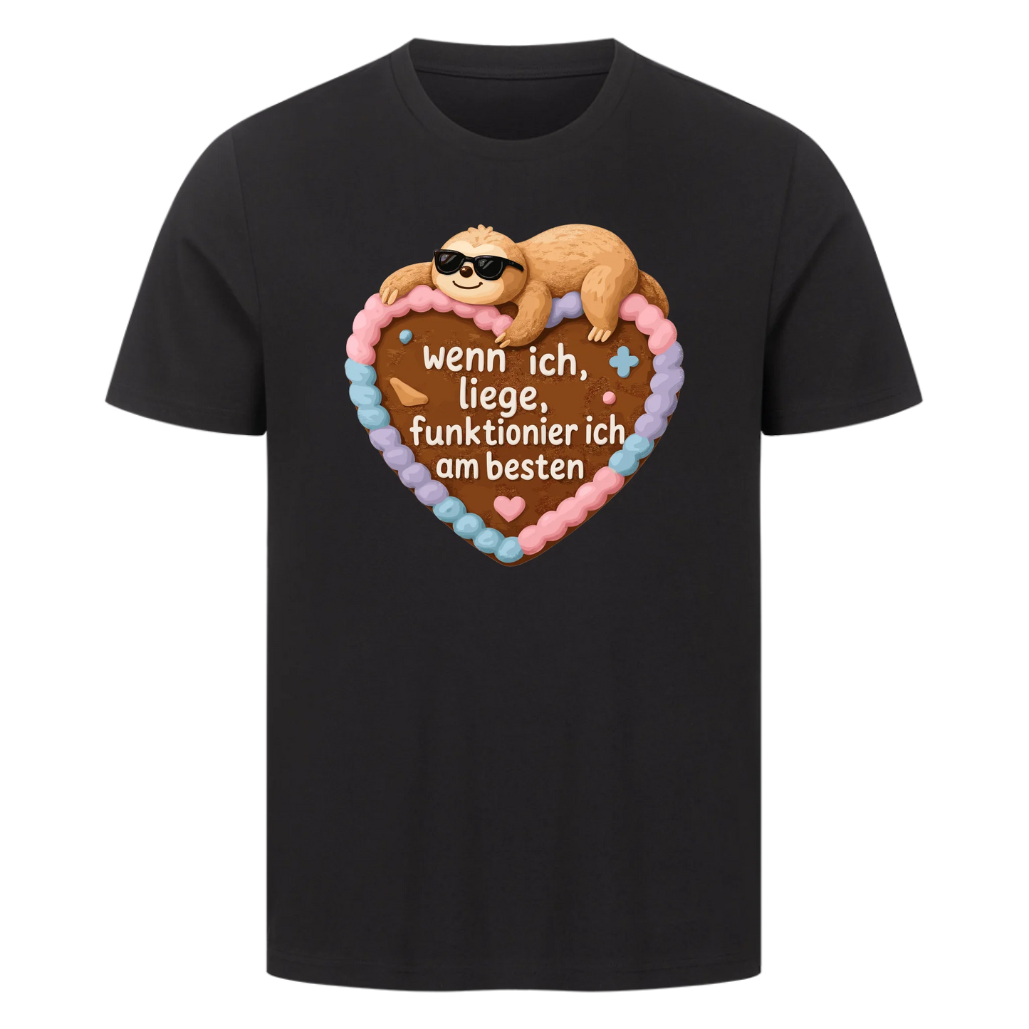 T-Shirt Wenn ich liege, funktionier ich am besten