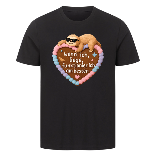 T-Shirt Wenn ich liege, funktionier ich am besten