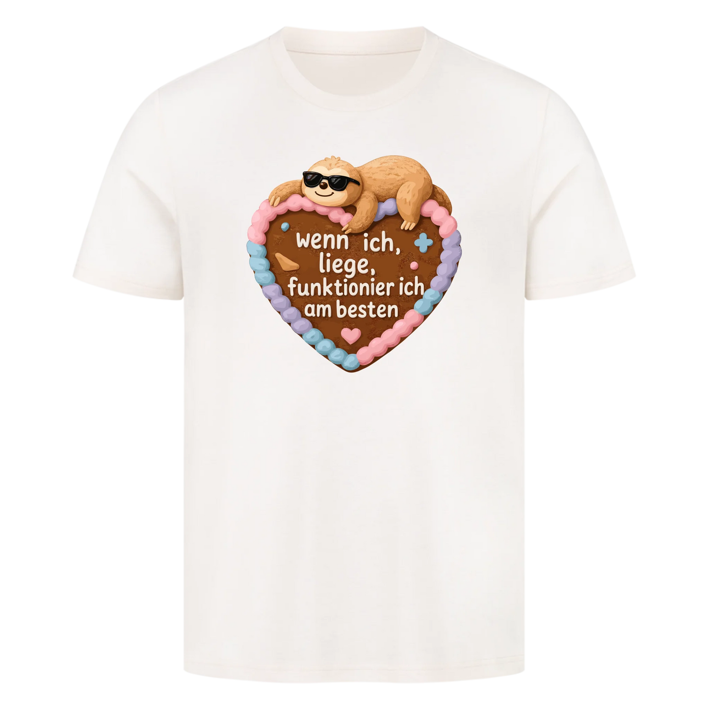 T-Shirt Wenn ich liege, funktionier ich am besten