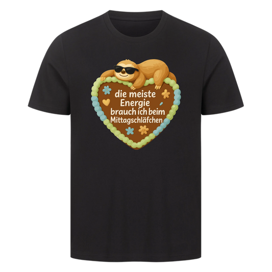 T-Shirt die meiste Energie brauch ich beim Mittagsschläfchen