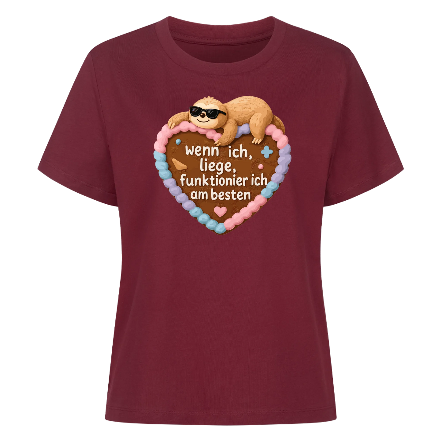 lady shirt wenn ich liege, funktioniere ich am besten