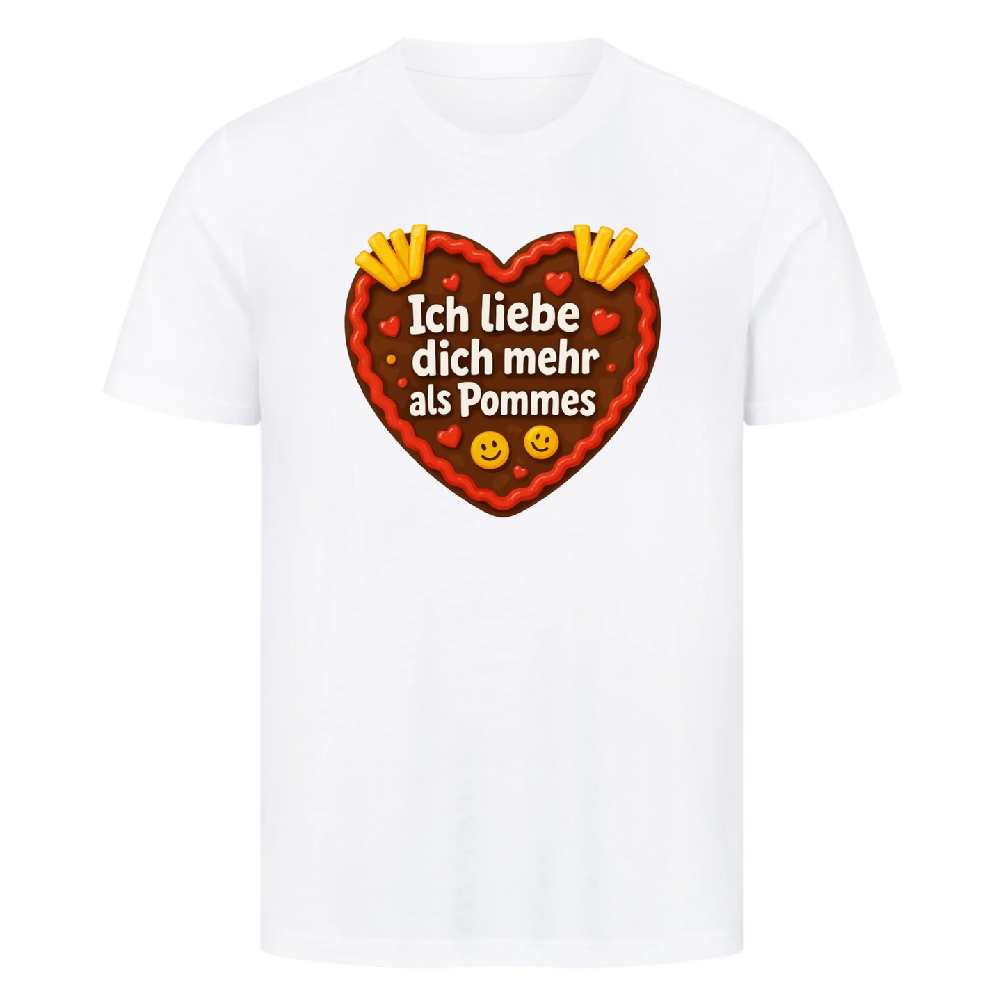 T-Shirt Ich liebe dich mehr als Pommes