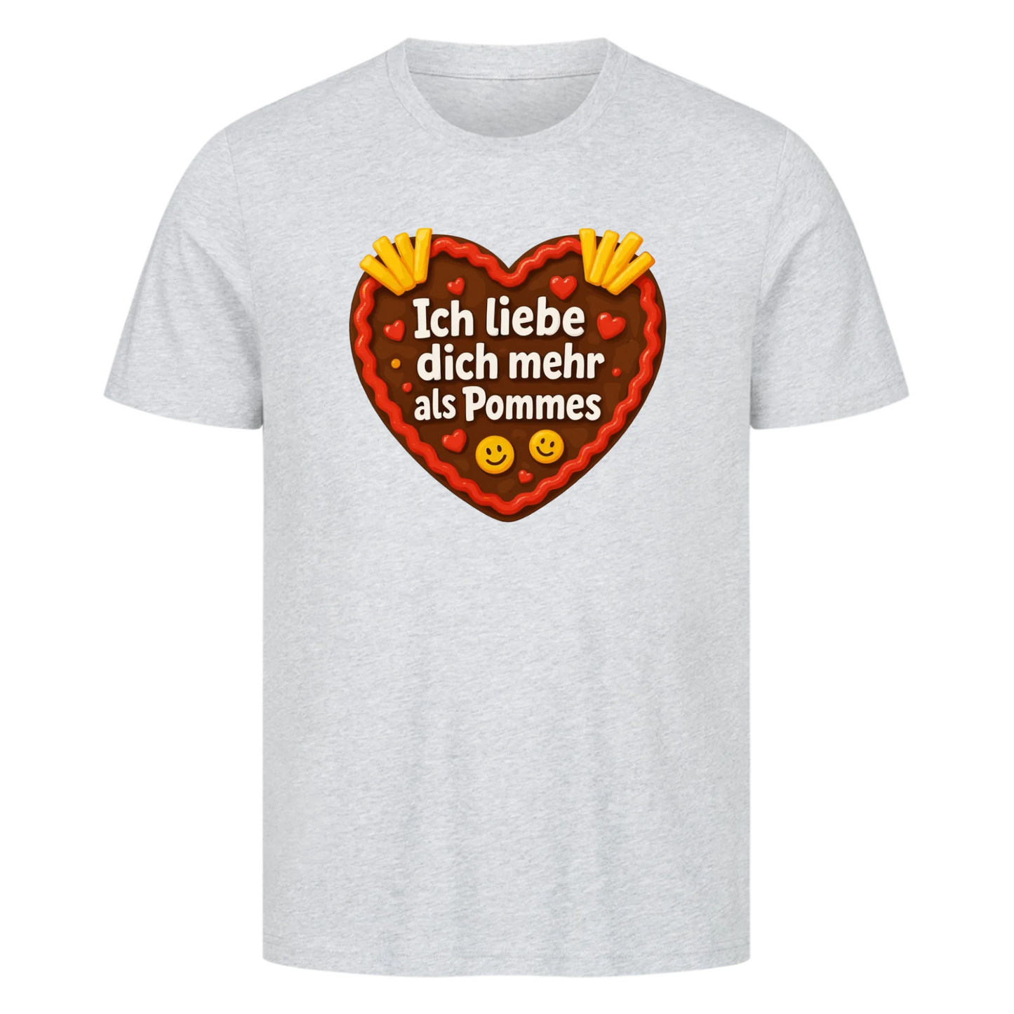 T-Shirt Ich liebe dich mehr als Pommes