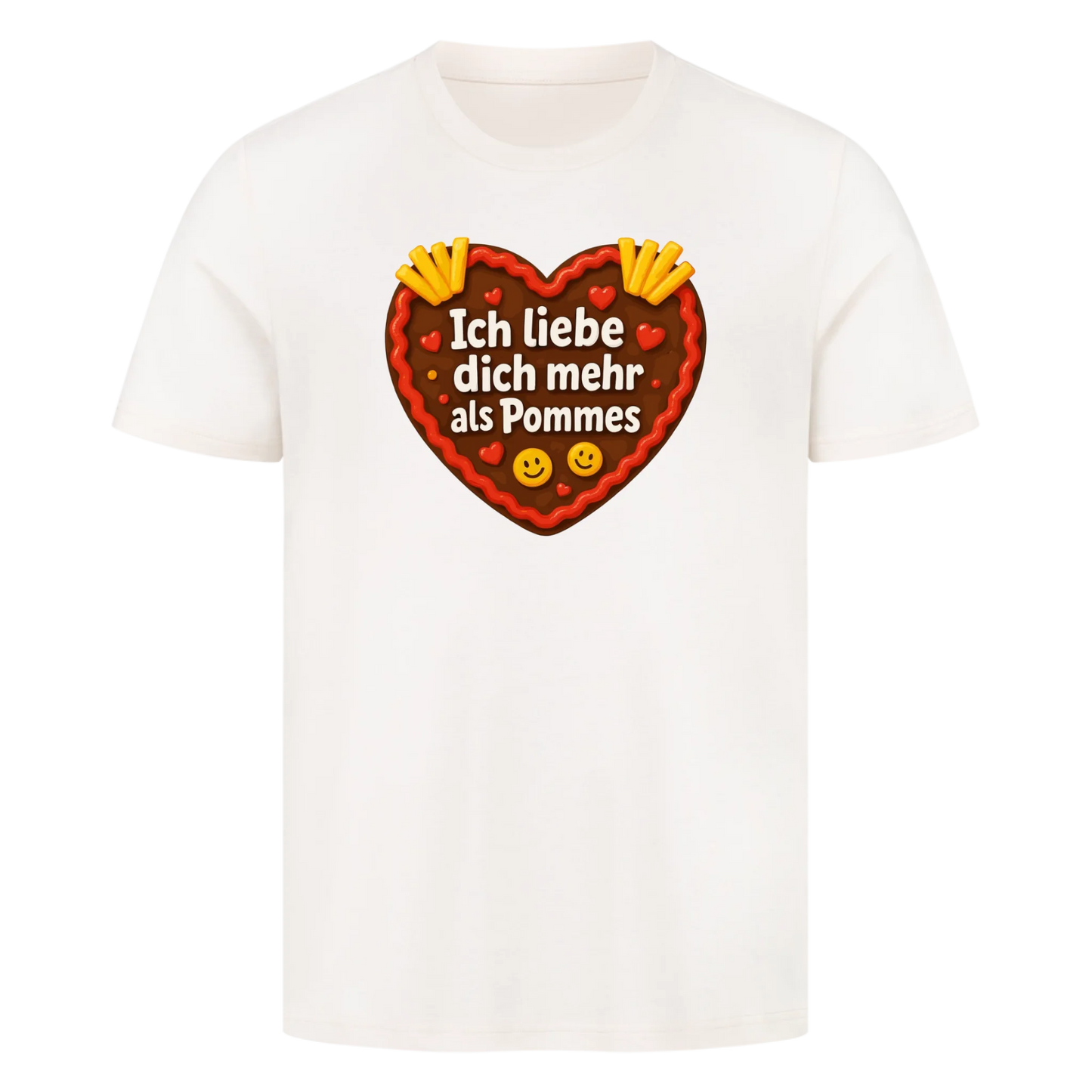 T-Shirt Ich liebe dich mehr als Pommes