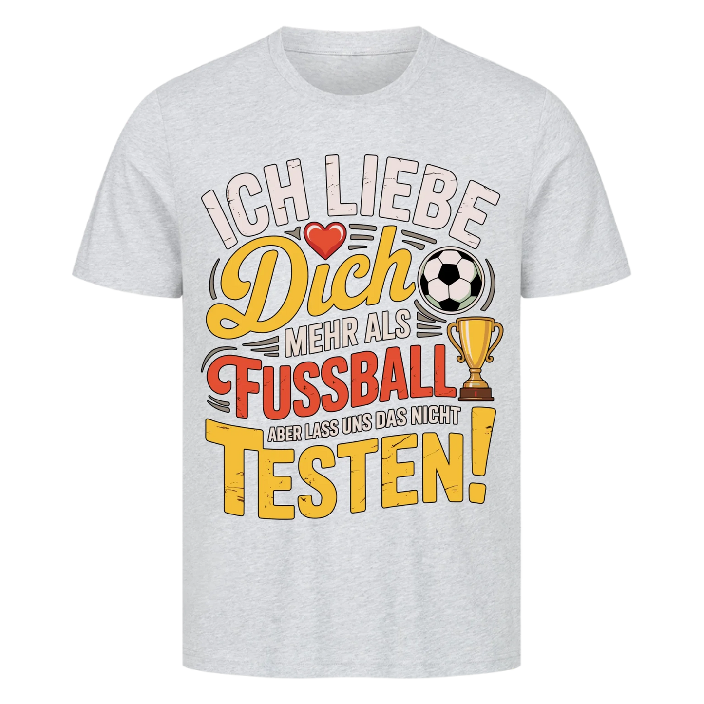 Ich liebe dich mehr als Fussball premium T-Shirt