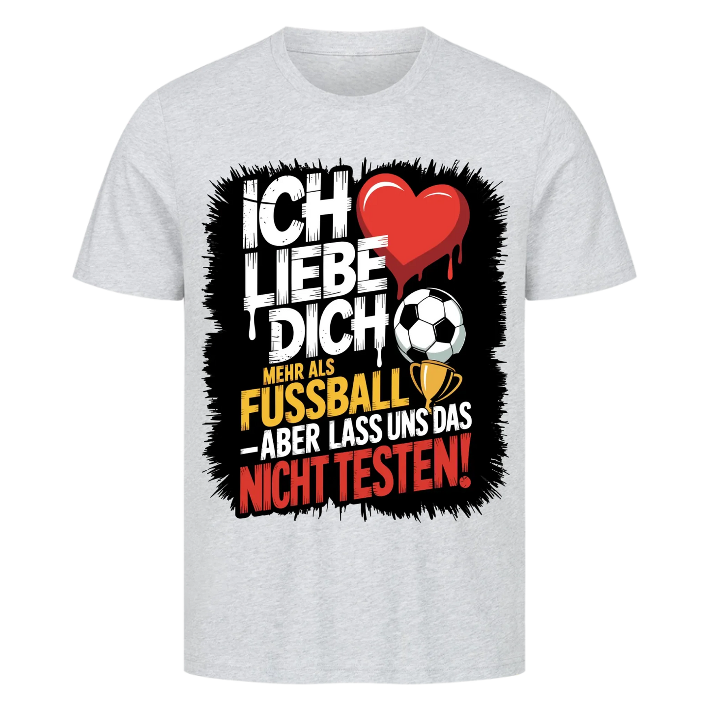 Ich liebe dich mehr als Fussball premium T-Shirt