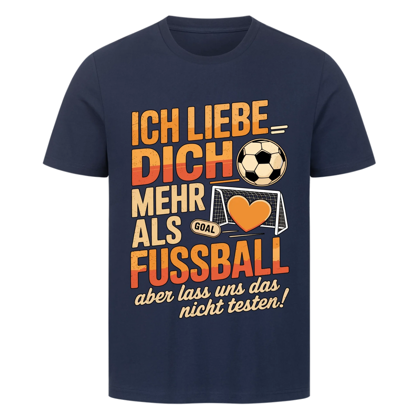 Ich liebe dich mehr als Fussball premium T-Shirt