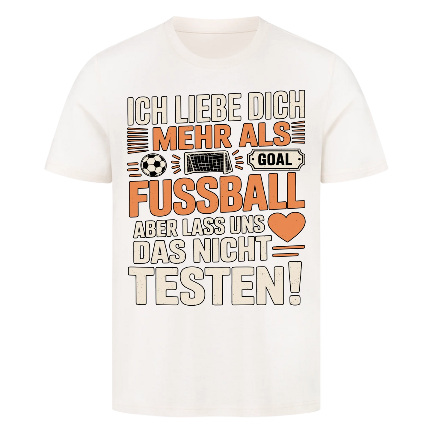 Ich liebe dich mehr als Fussball premium T-Shirt