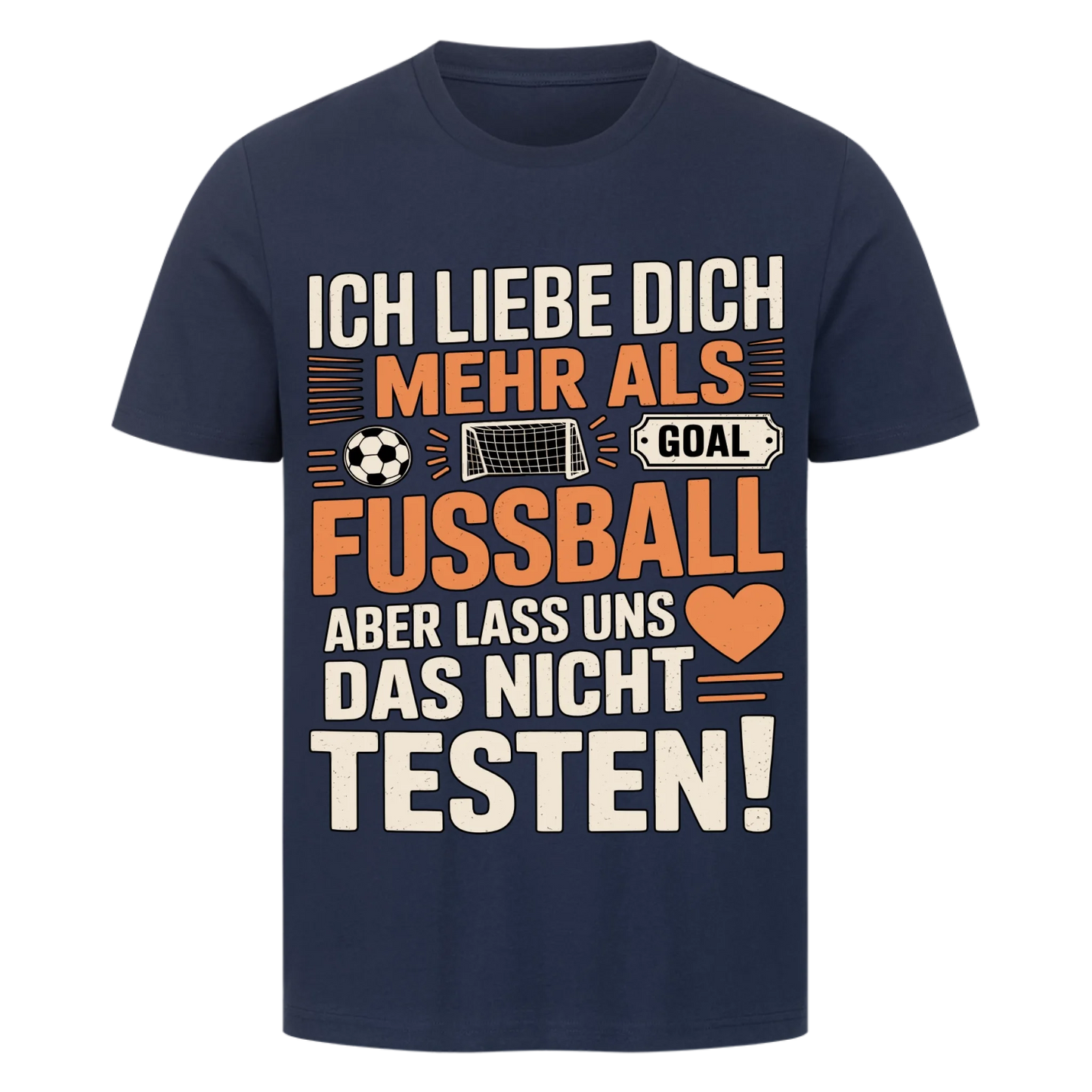 Ich liebe dich mehr als Fussball premium T-Shirt