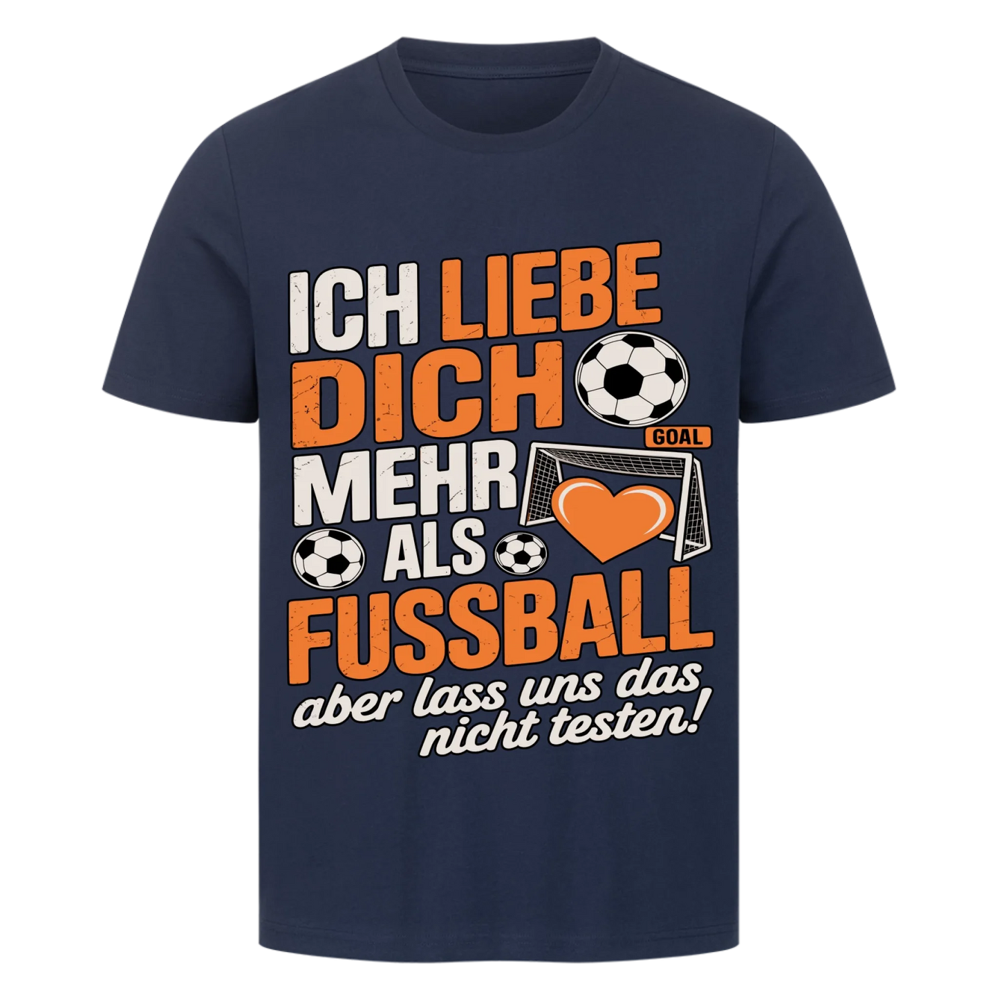 Ich liebe dich mehr als Fussball premium T-Shirt