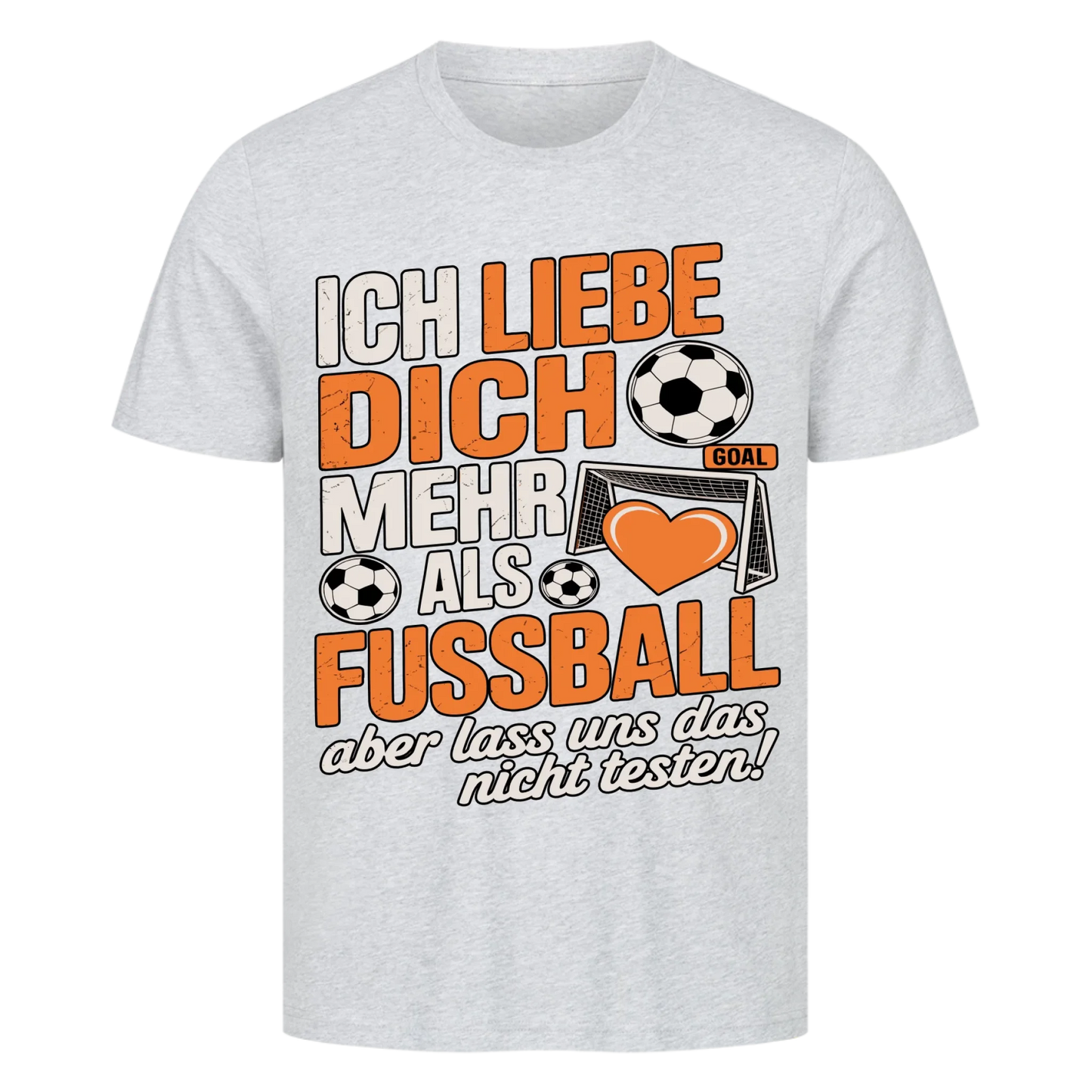 Ich liebe dich mehr als Fussball premium T-Shirt