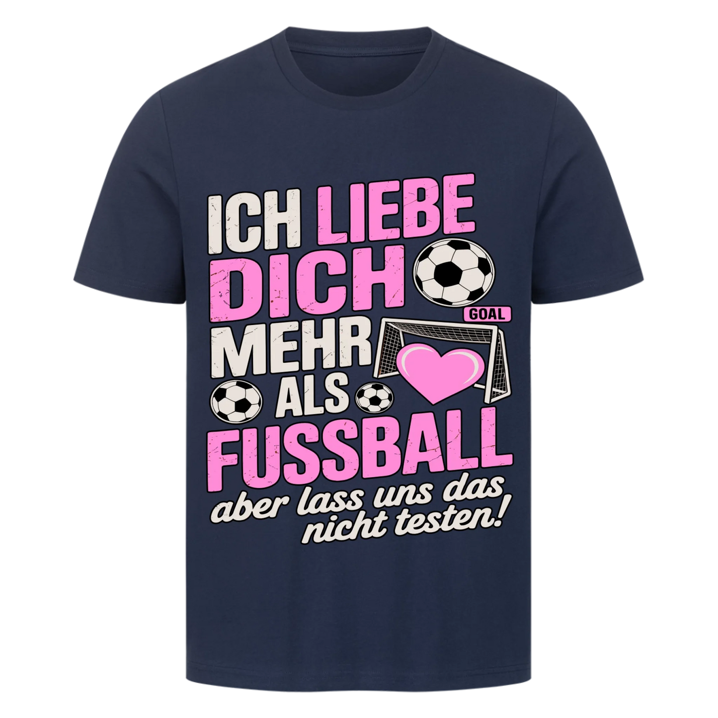 Ich liebe dich mehr als Fussball premium T-Shirt