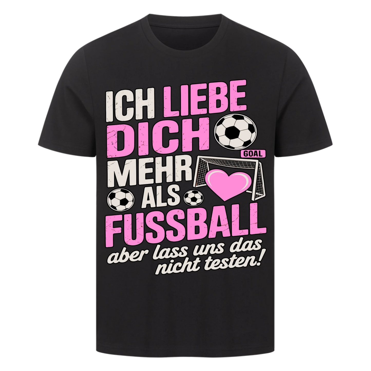 Ich liebe dich mehr als Fussball premium T-Shirt